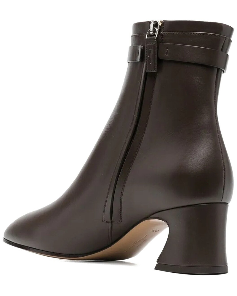 FERRAGAMO Ferragamo Rego Logo Plaque Leather Bootie outlook
