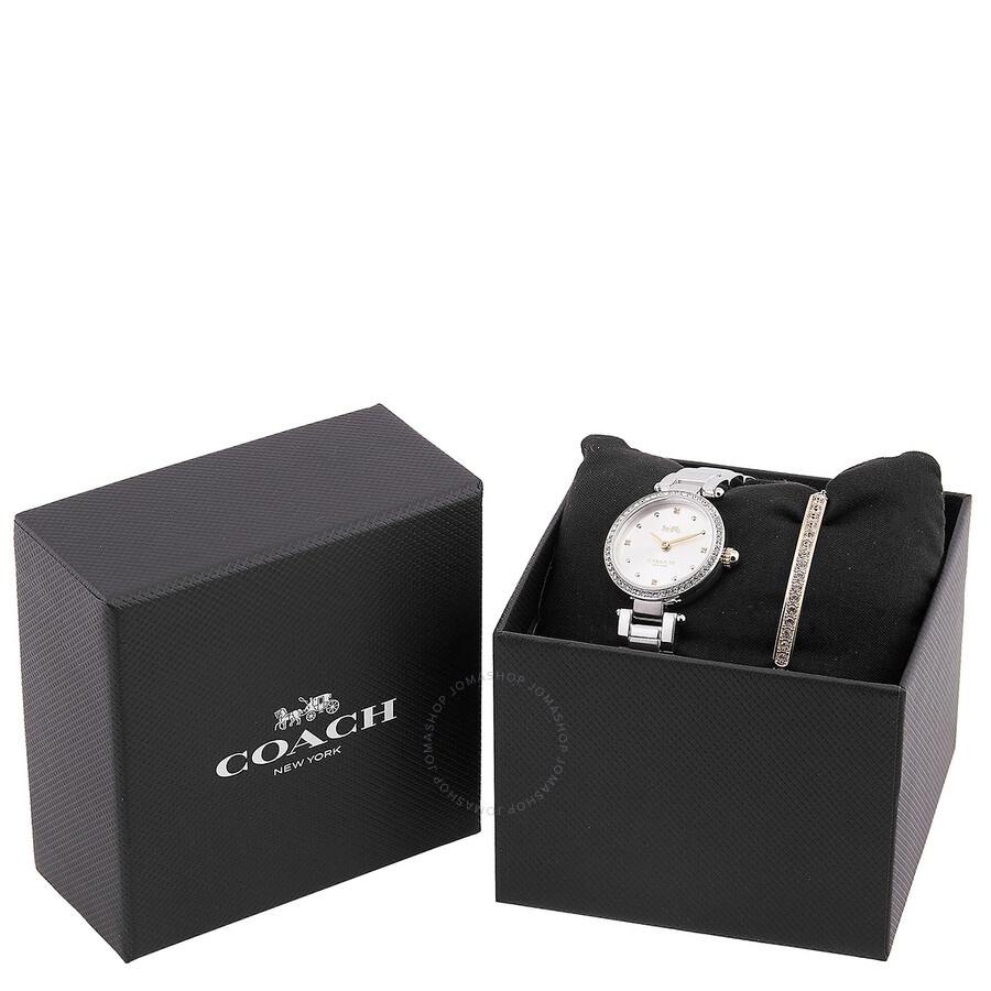 Coach Park Quartz Crystal Silver White Ladies Watch 14000092 - 4