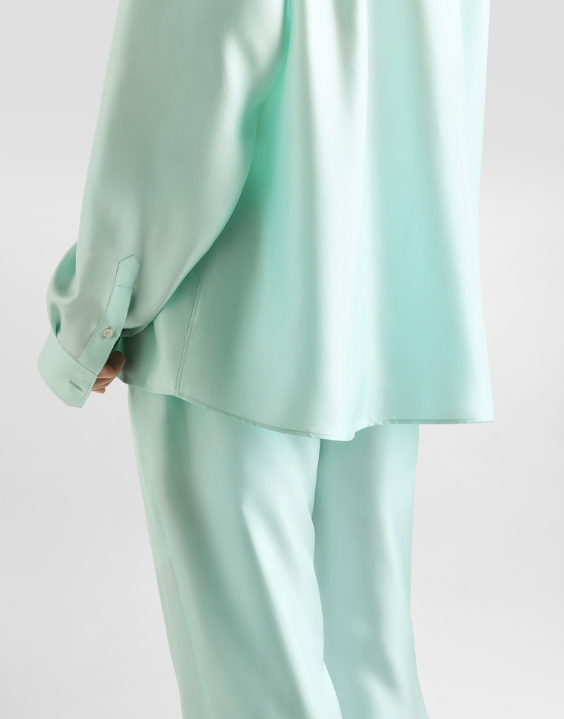 Silk twill jogging trousers 5