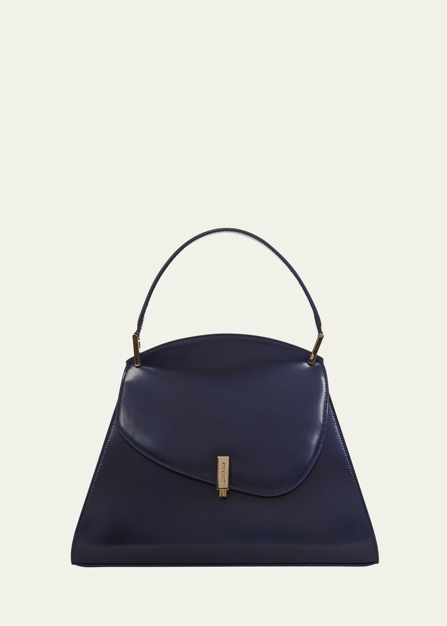 【FERRAGAMO】PRISMA Ferragamo Prisma Asymmetrical Geometric Flap Small Handbag