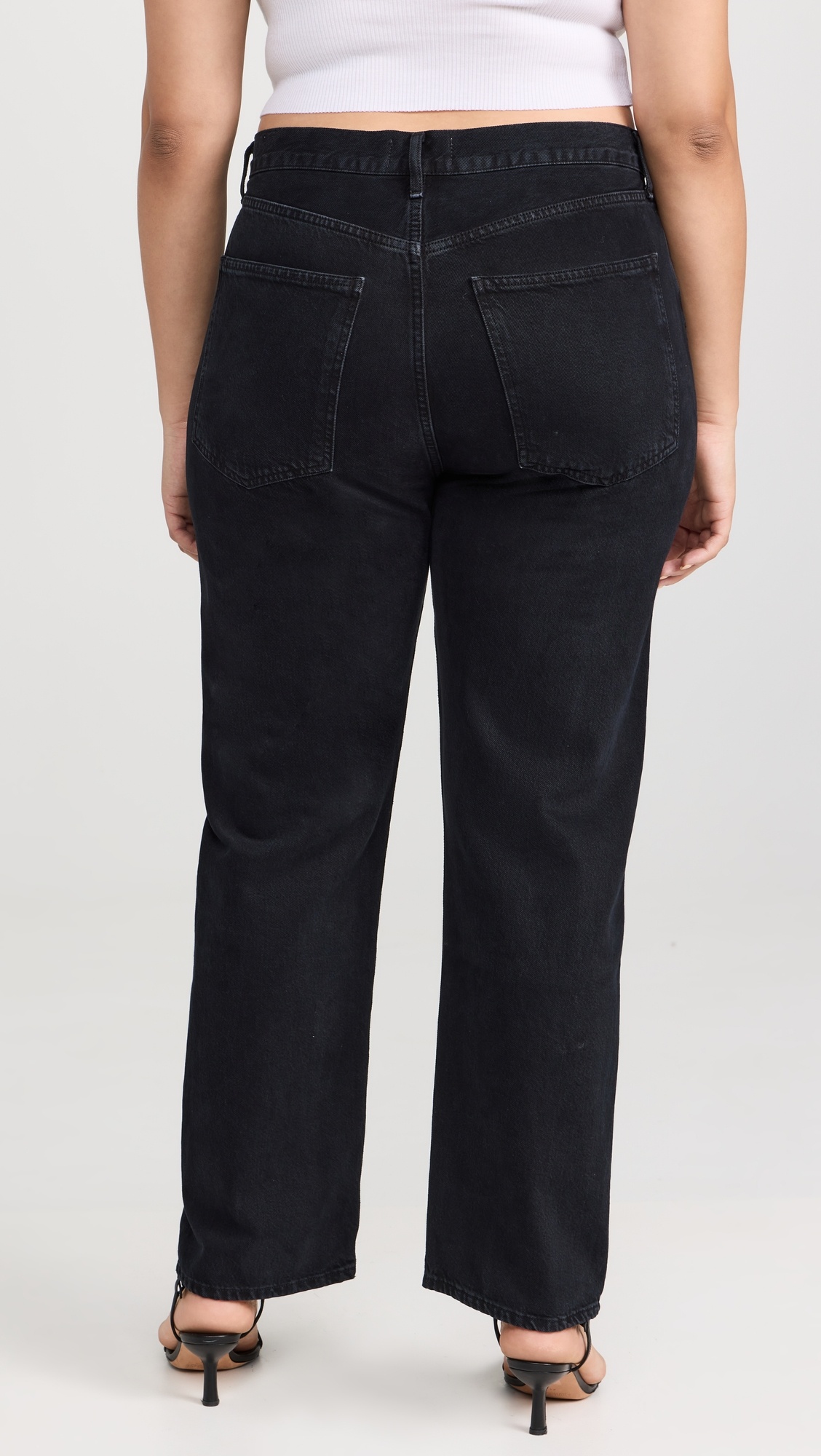 90'S Pinch Waist: High Rise Straight Jeans - 8