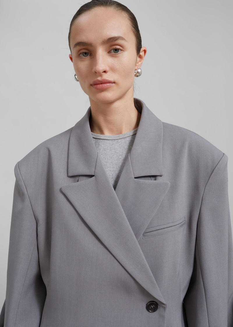 Pia Boxy Blazer - Grey 8