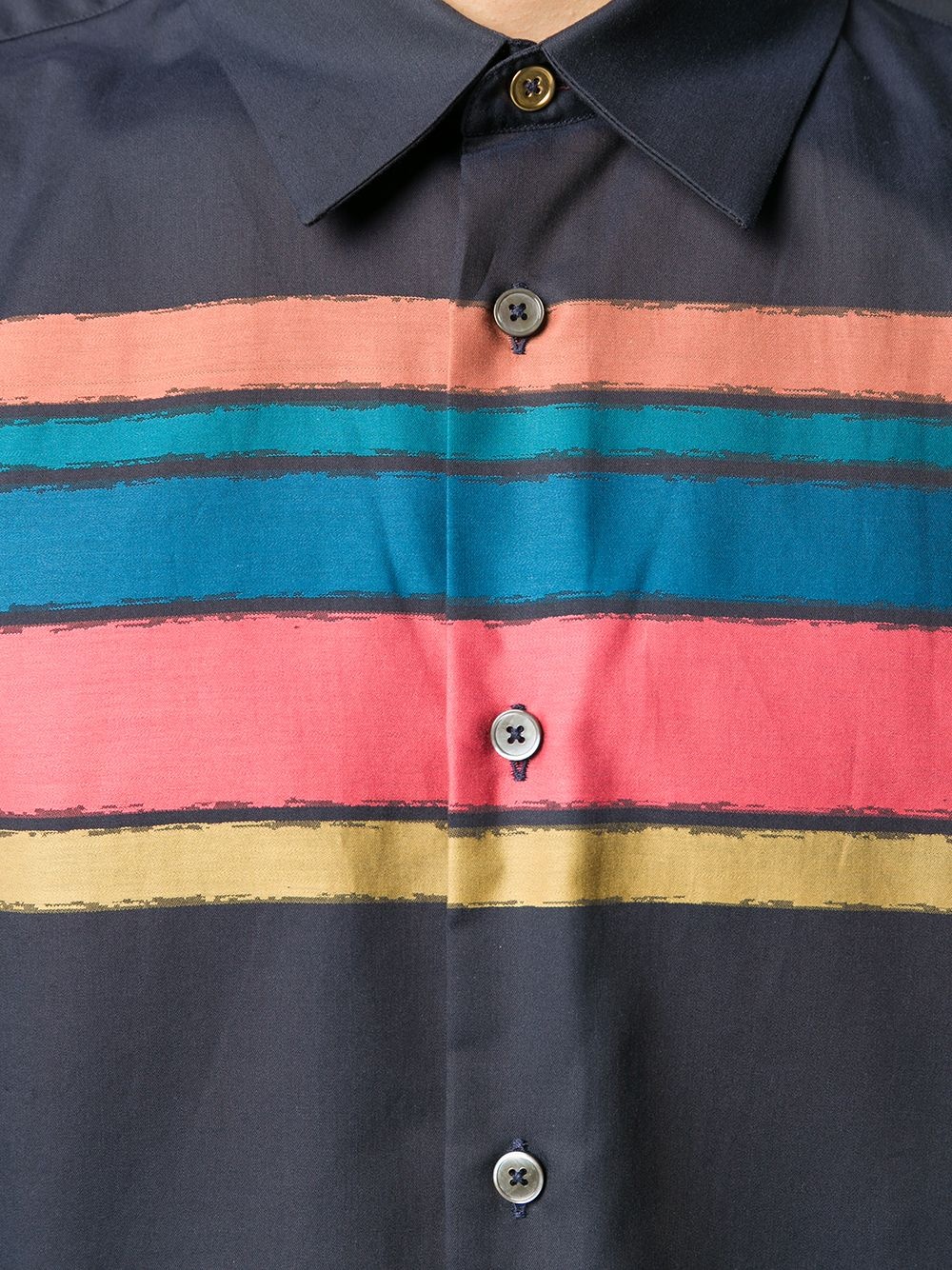 colour block striped shirt - 5