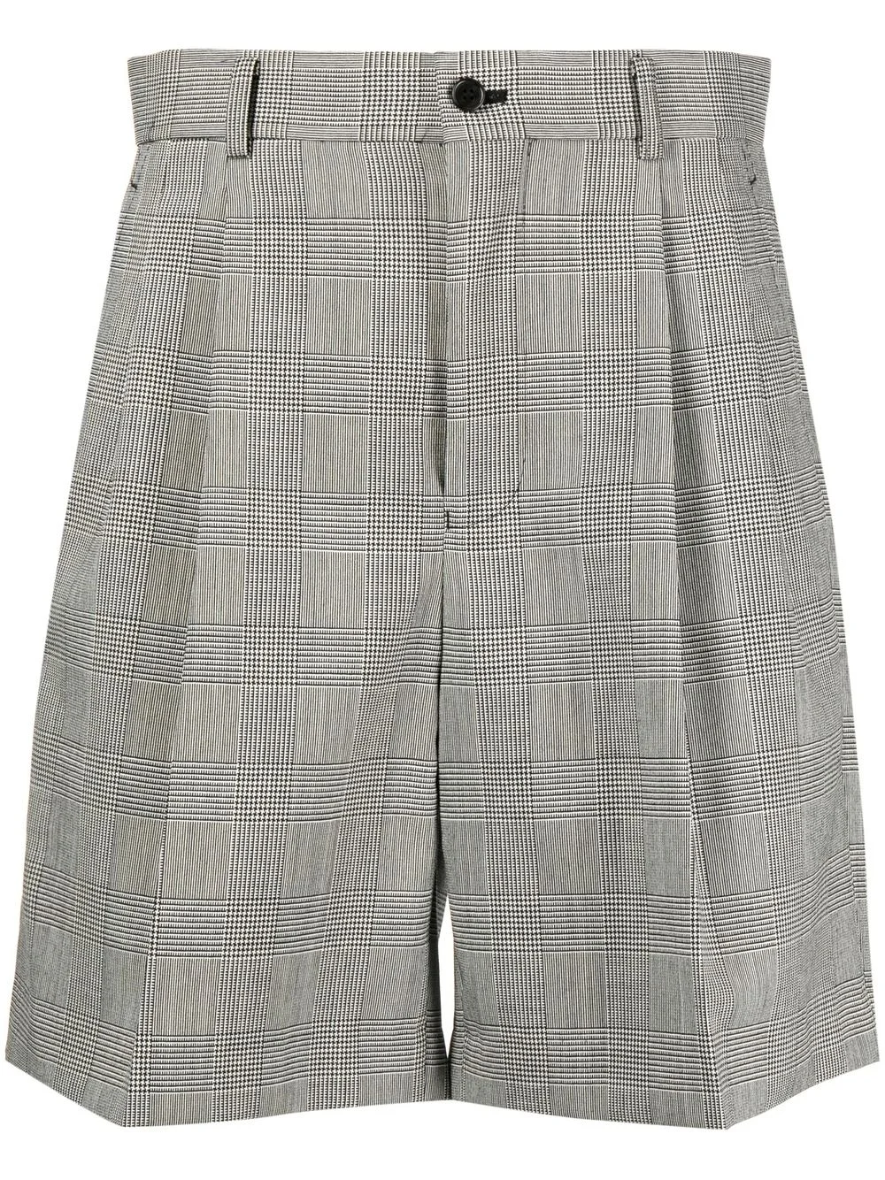 Gingham check wool shorts - 1