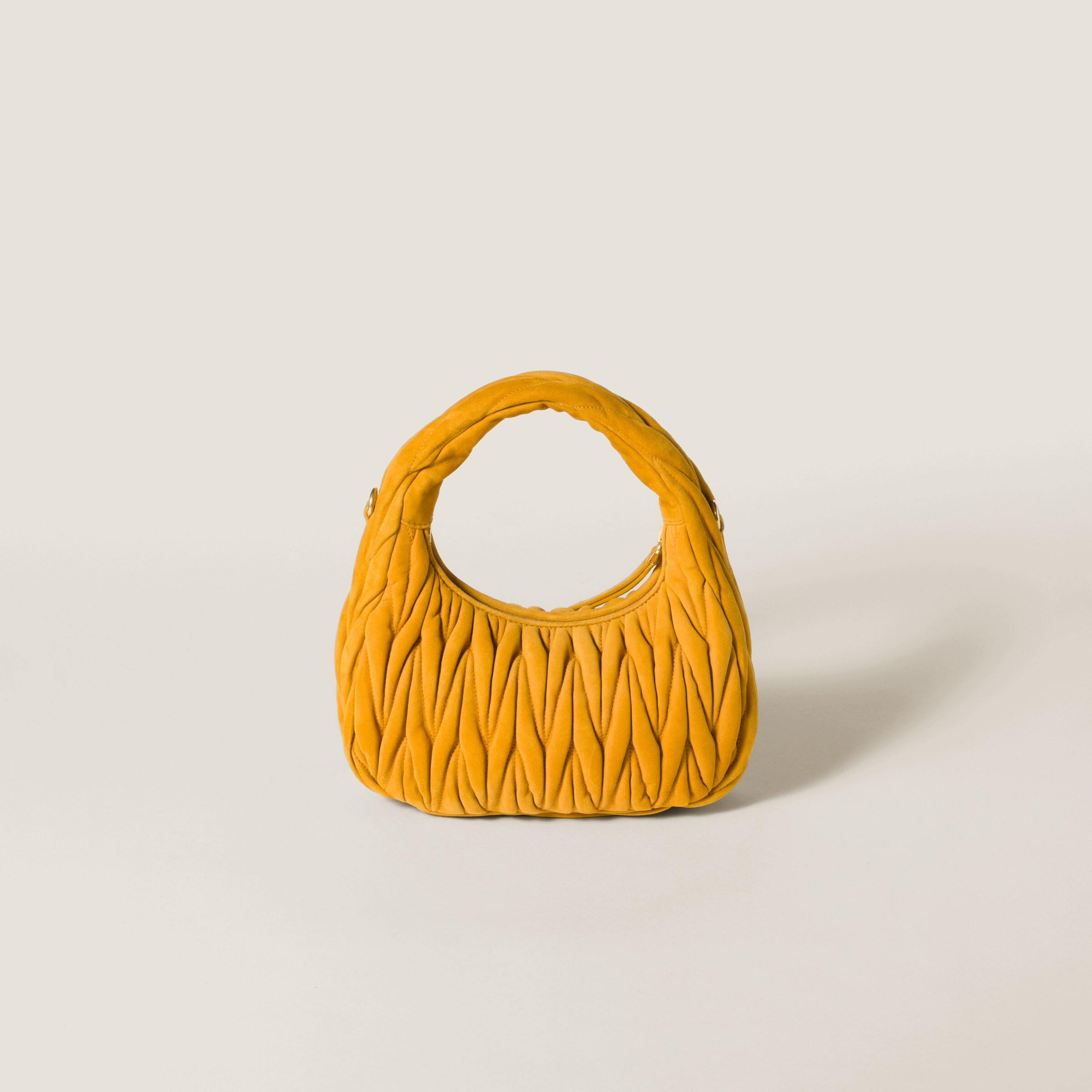 Wander matelassé suede bag - 4