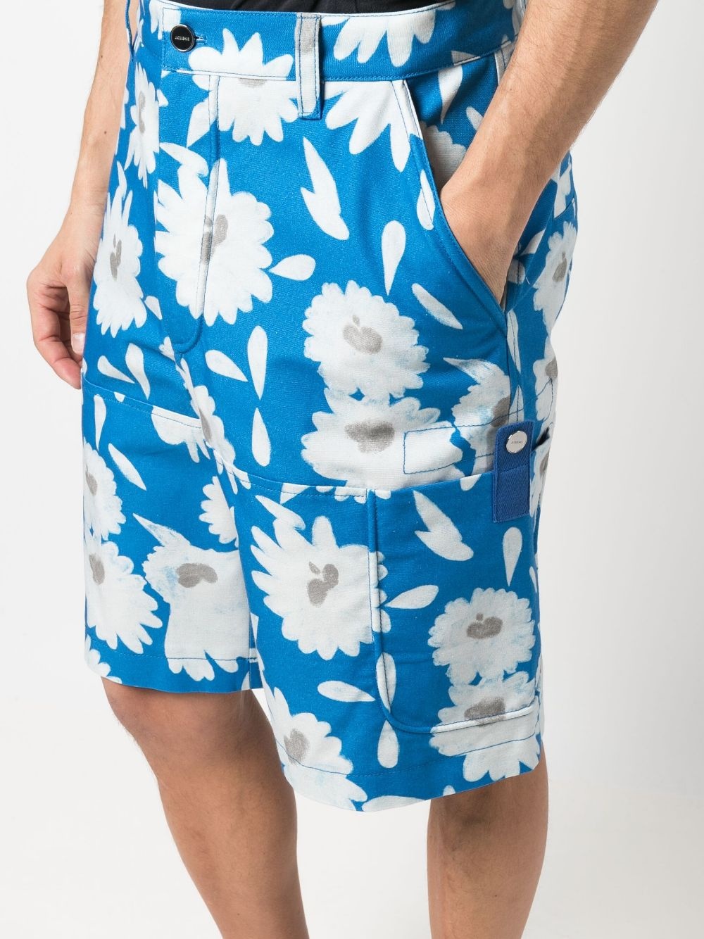 floral-print knee-length shorts - 5