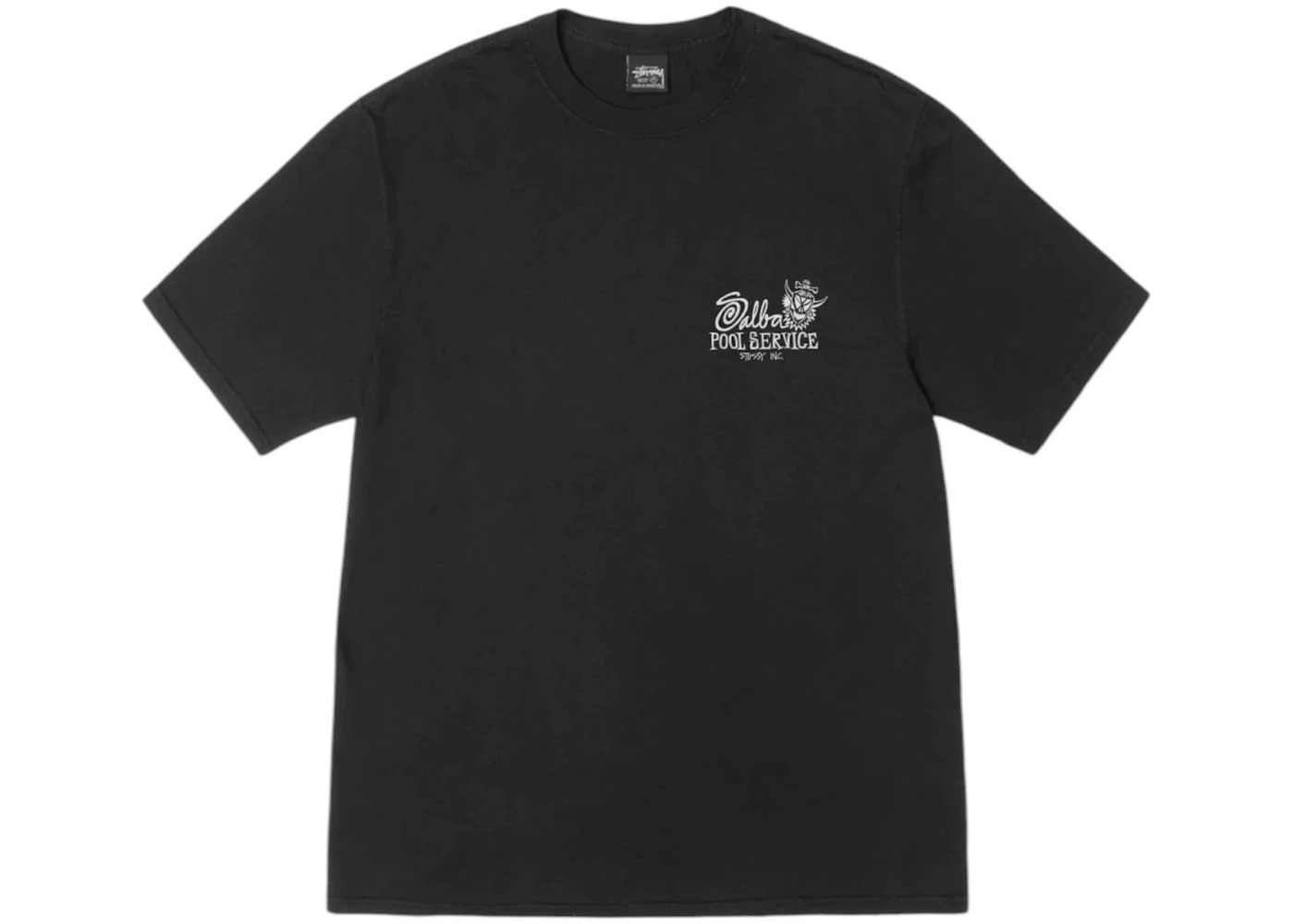Stussy Pool Service Pigment Dyed Tee Black - 2