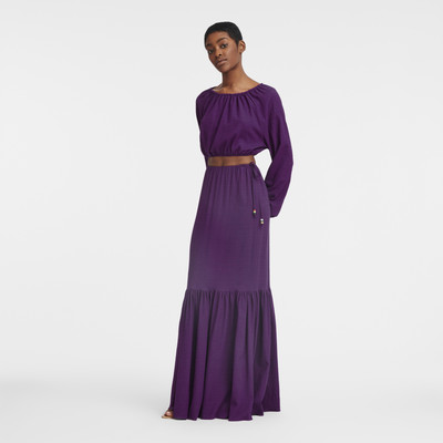 Longchamp Long skirt Violet - Crepe outlook