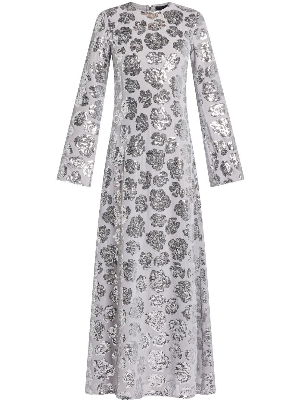 sequinned chiffon maxi dress - 1