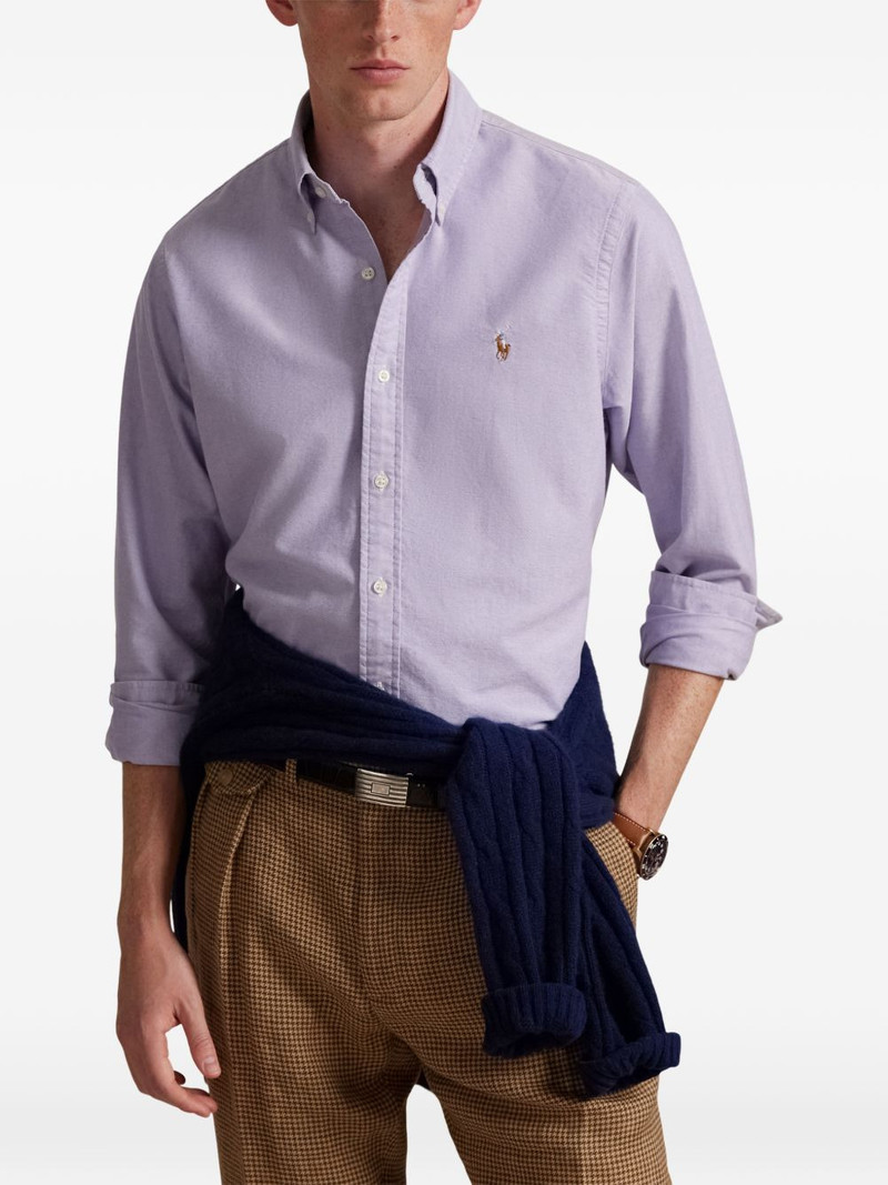 logo-embroidered shirt 3