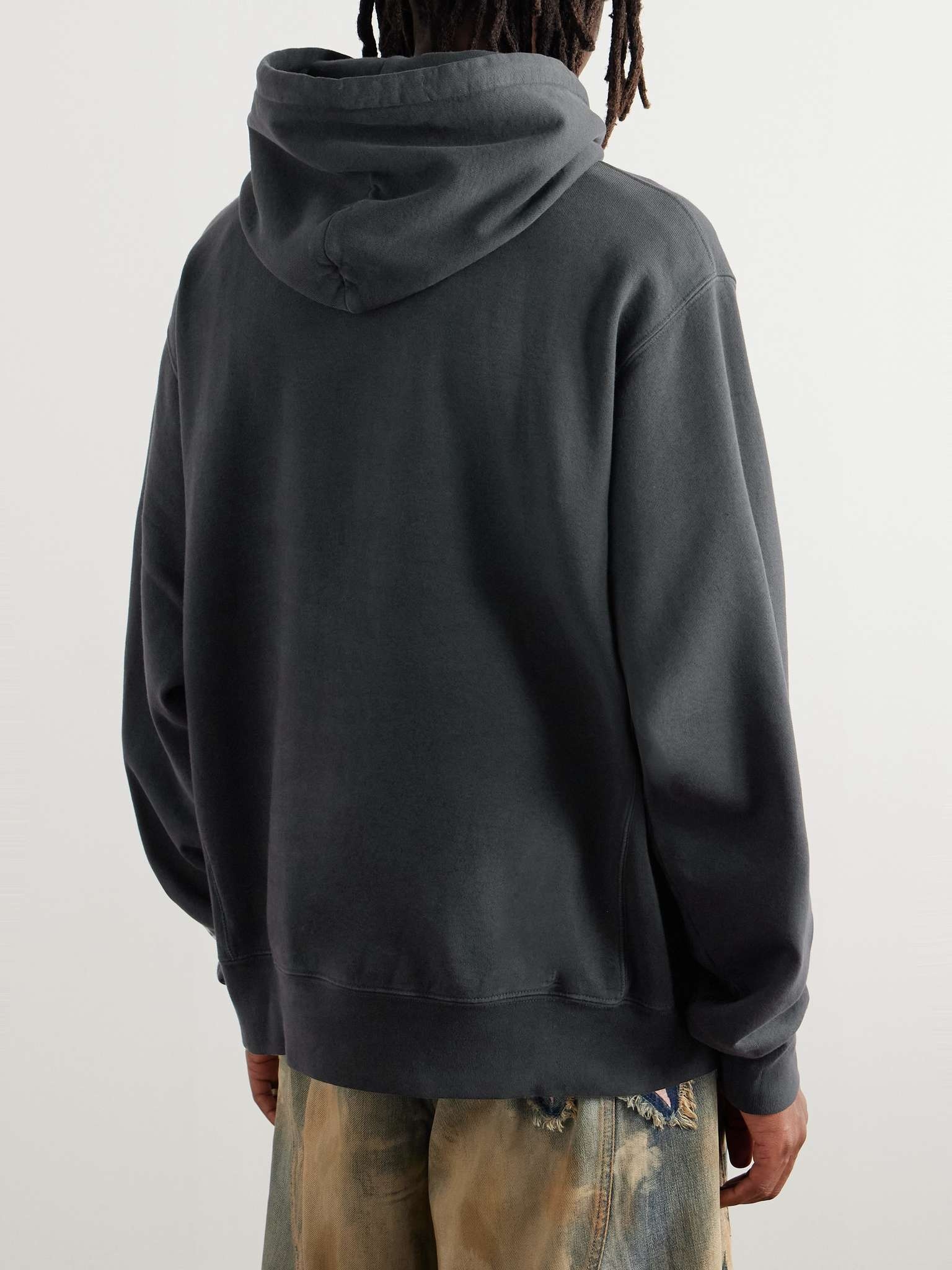 Logo-Print Cotton-Blend Jersey Hoodie - 4
