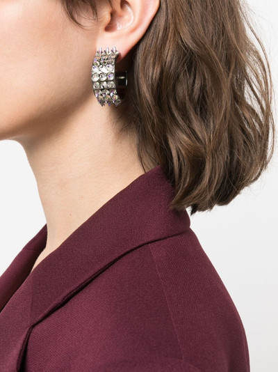 Amina Muaddi Karma crystal-embellished hoop earrings outlook