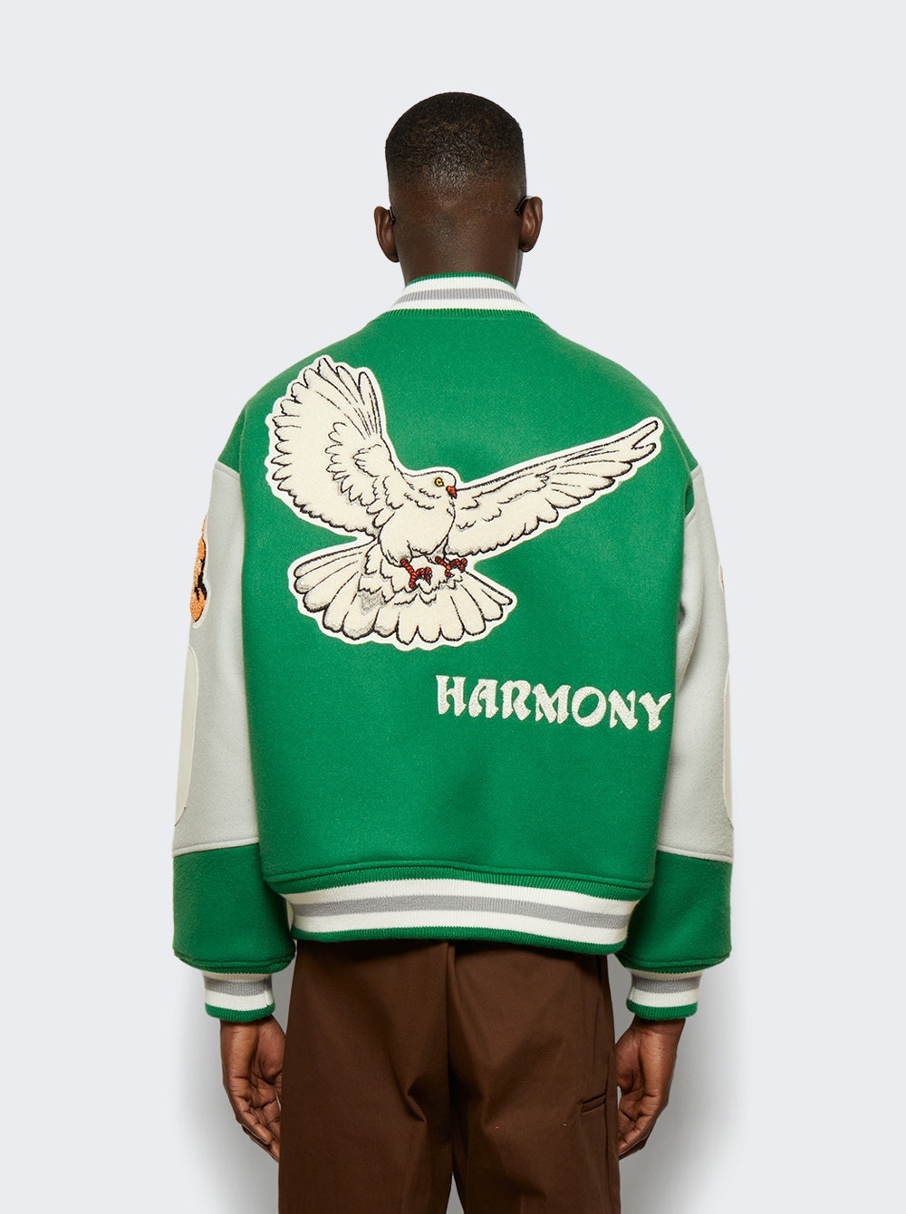 X Shermer Academy Pigen Varsity Jacket Green - 2