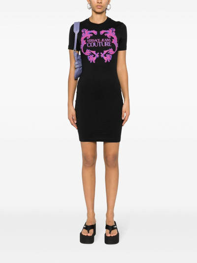 VERSACE JEANS COUTURE logo-print cotton dress outlook