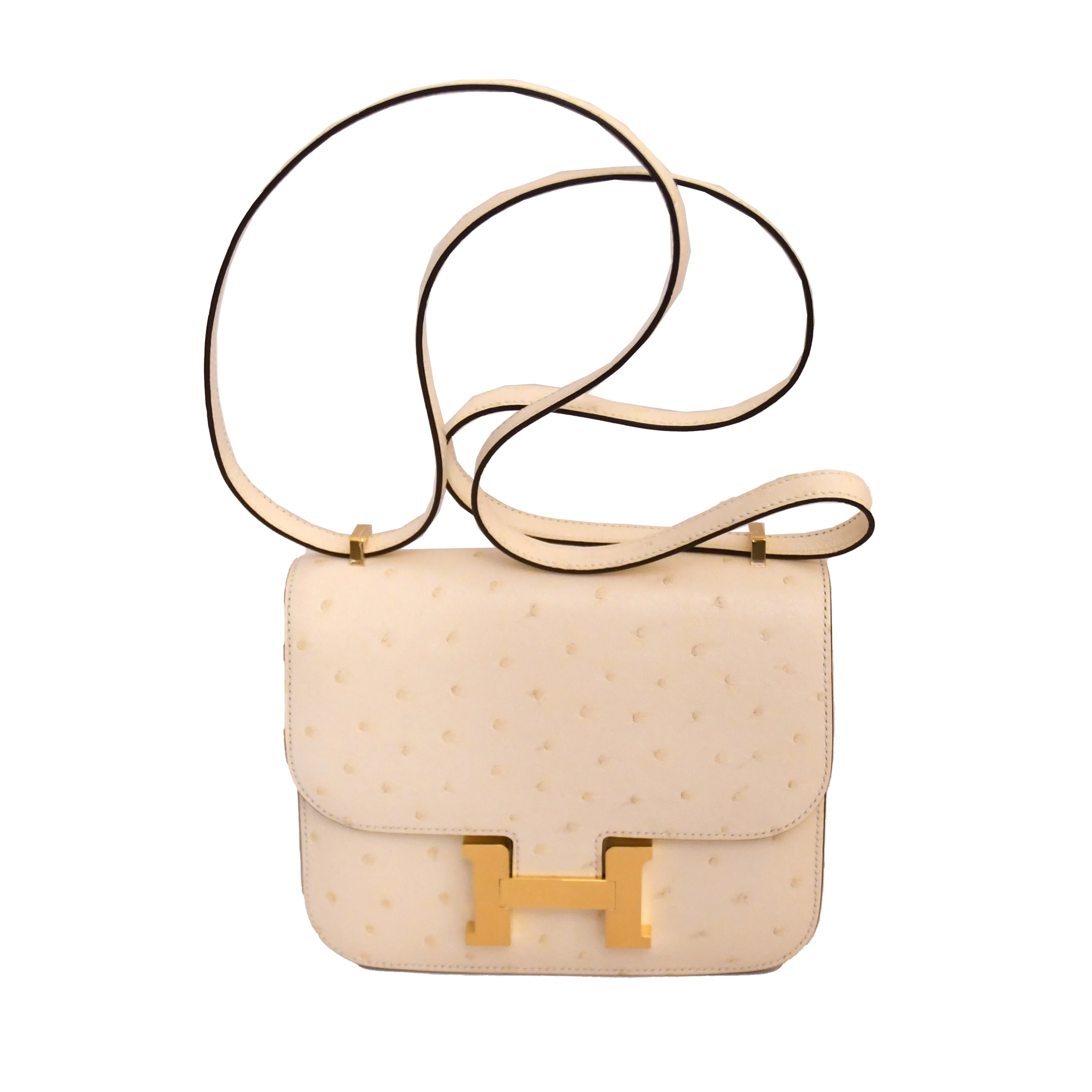 Hermes Constance Ostrich 18 Palladium Hardware Nata - 1