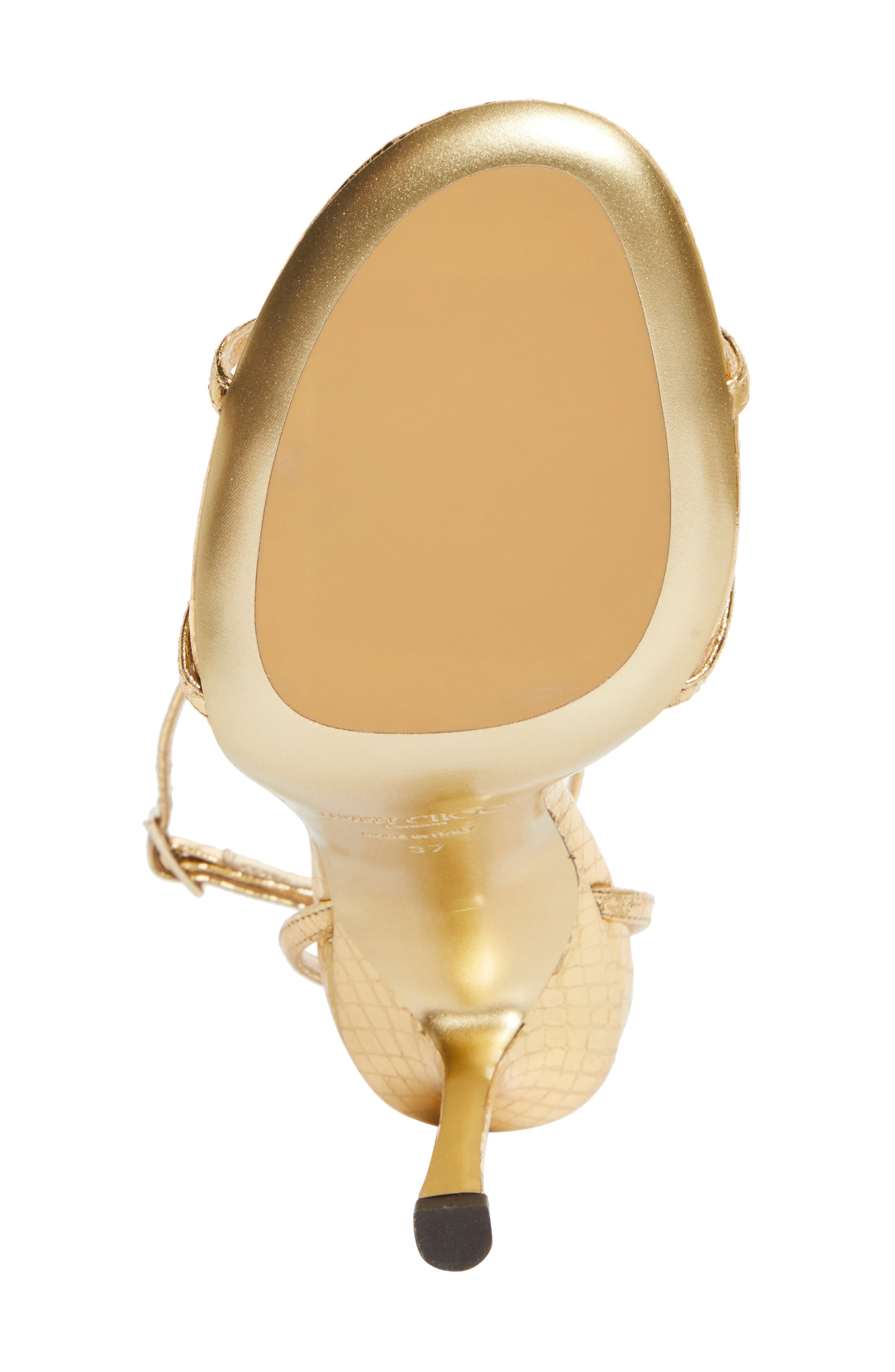 Jimmy Choo 1998 Leo Ankle Strap Sandal in Gold at Nordstrom - 6