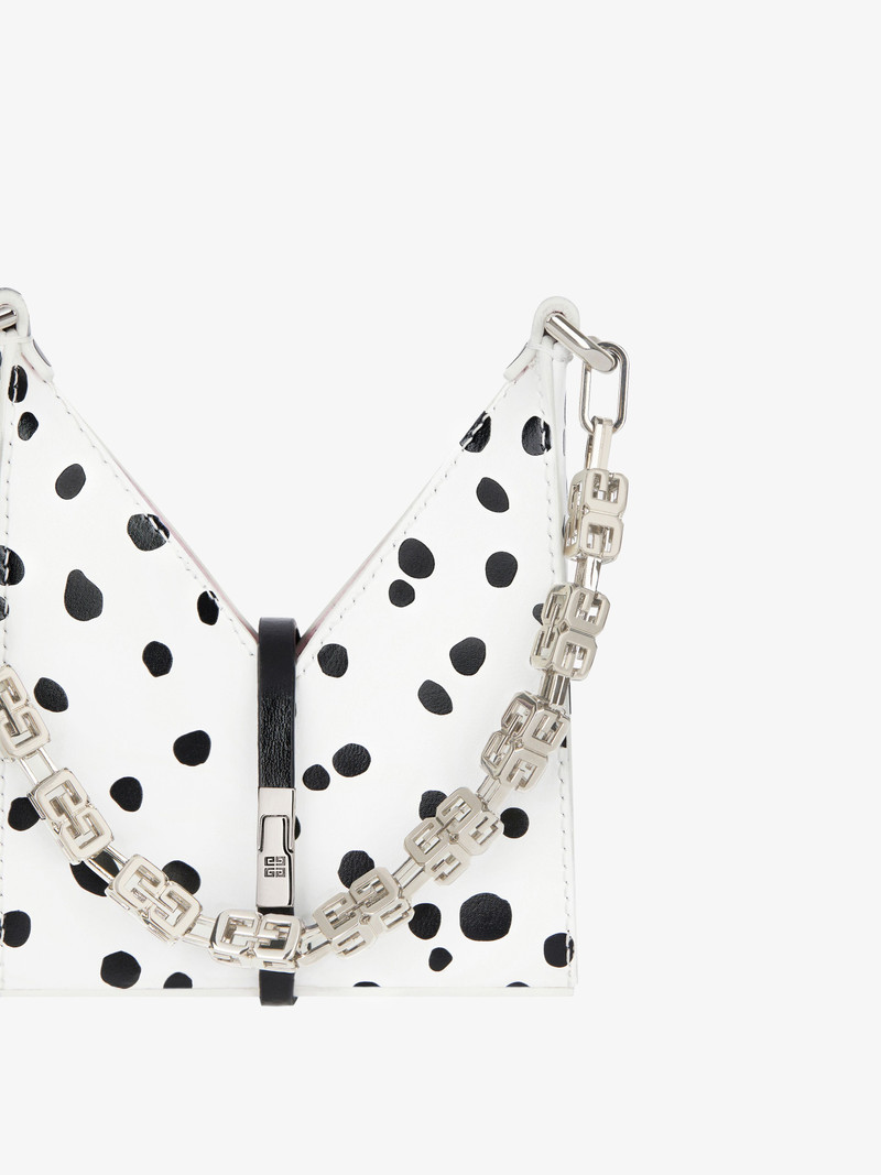 MICRO CUT OUT IN TWO TONE LEATHER WITH CHAIN 6