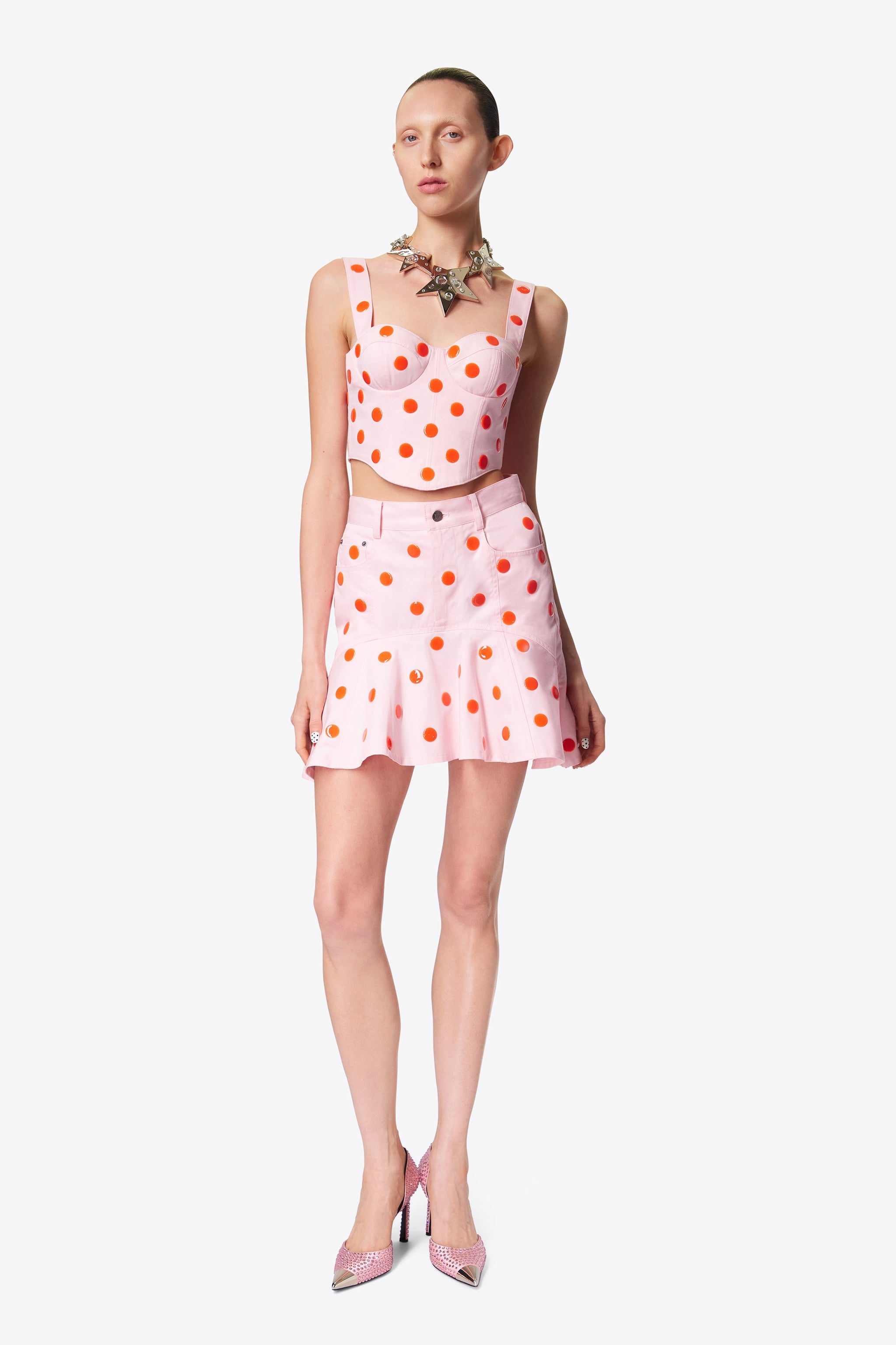 POLKA DOT RUFFLE MINI SKIRT - 2