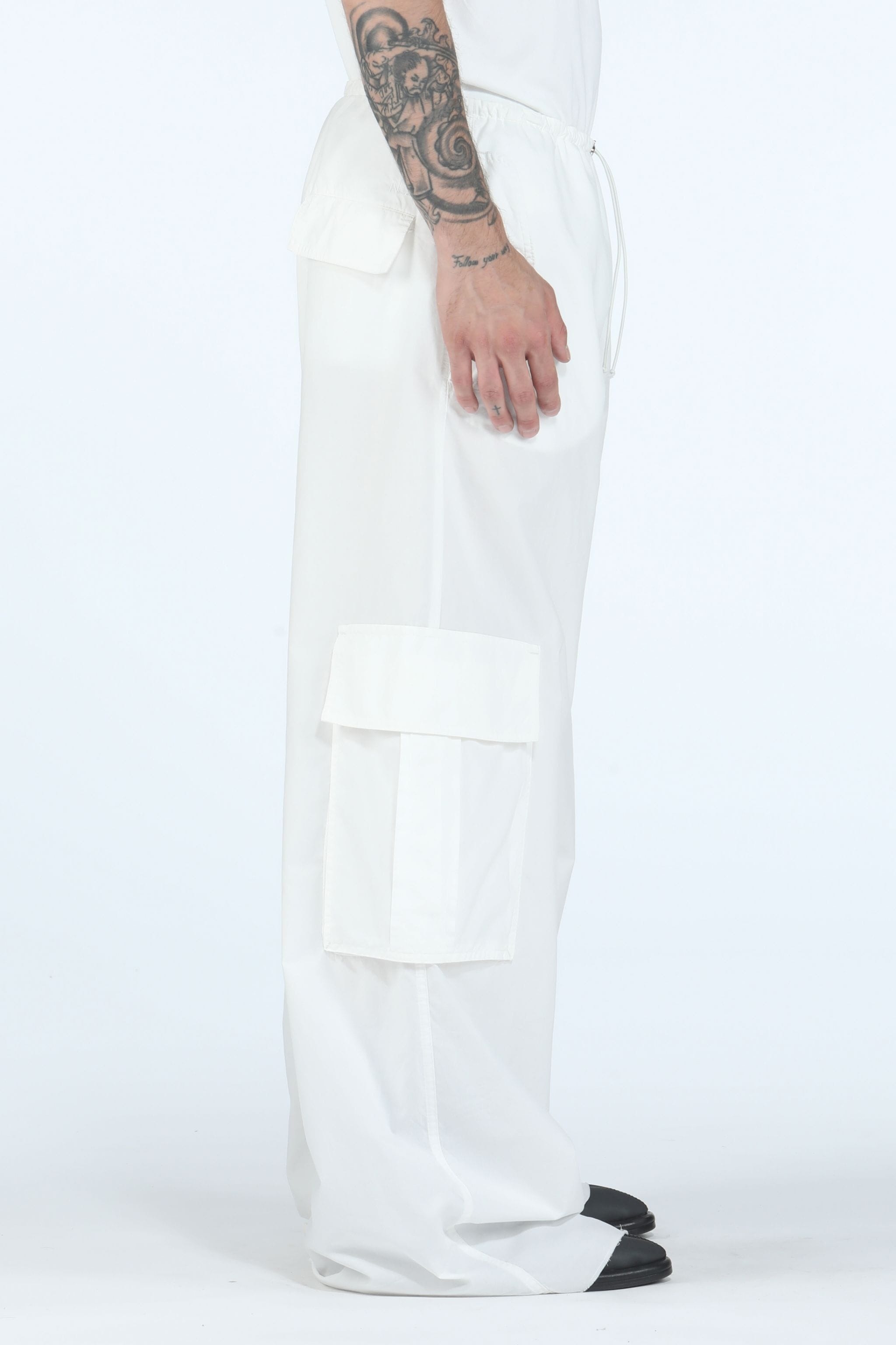 WIDE-LEG COTTON TROUSERS - 3