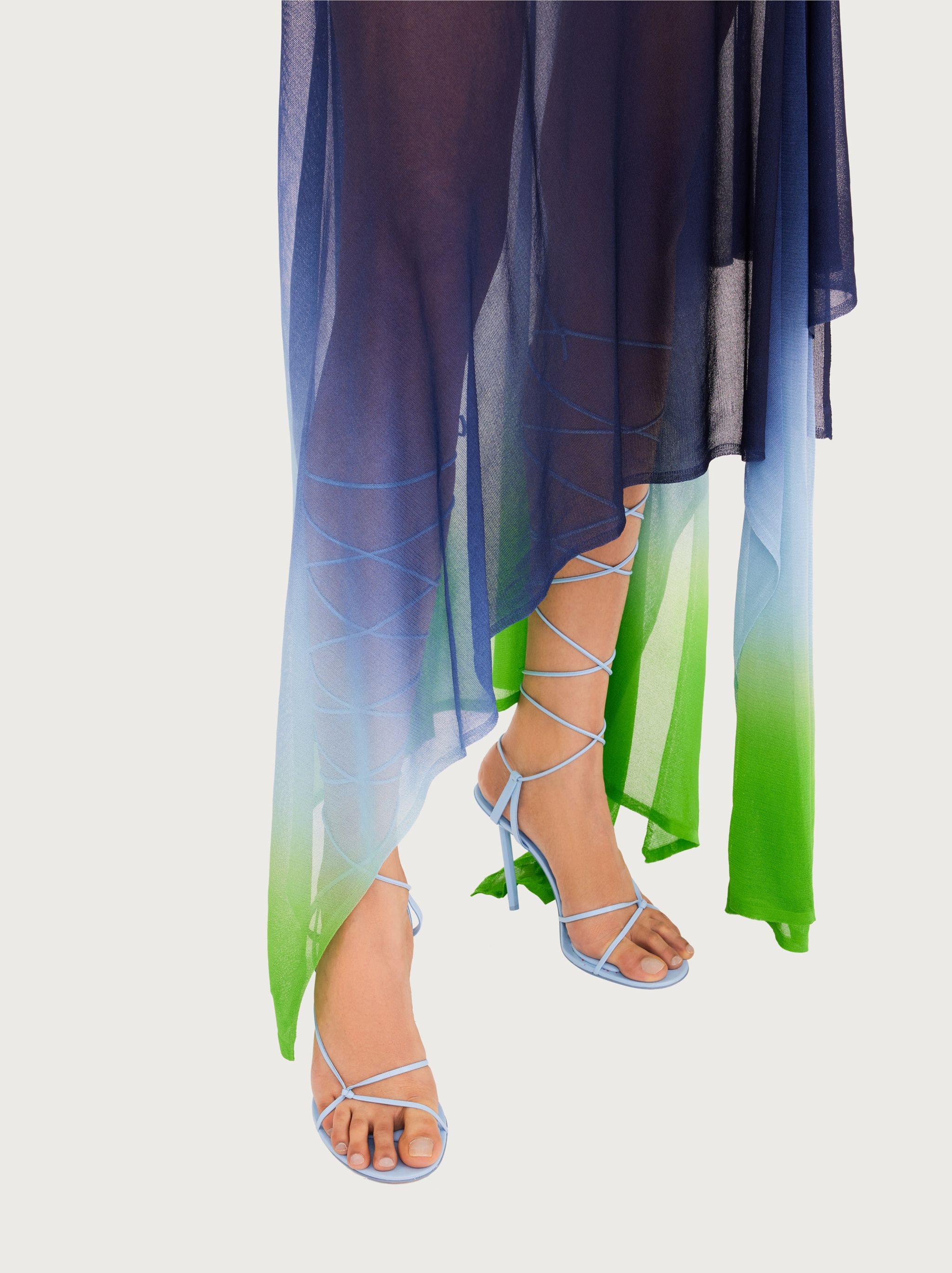 One shoulder dress with shoulder broach - 4