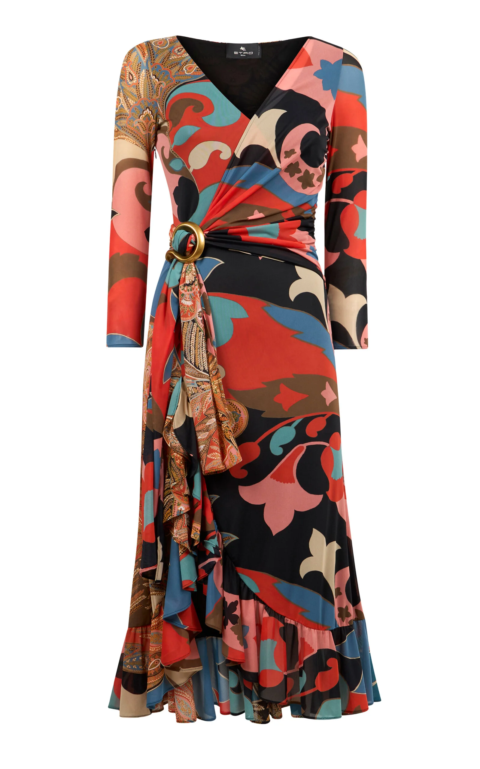 Wrapped Jersey Midi Dress multi - 1