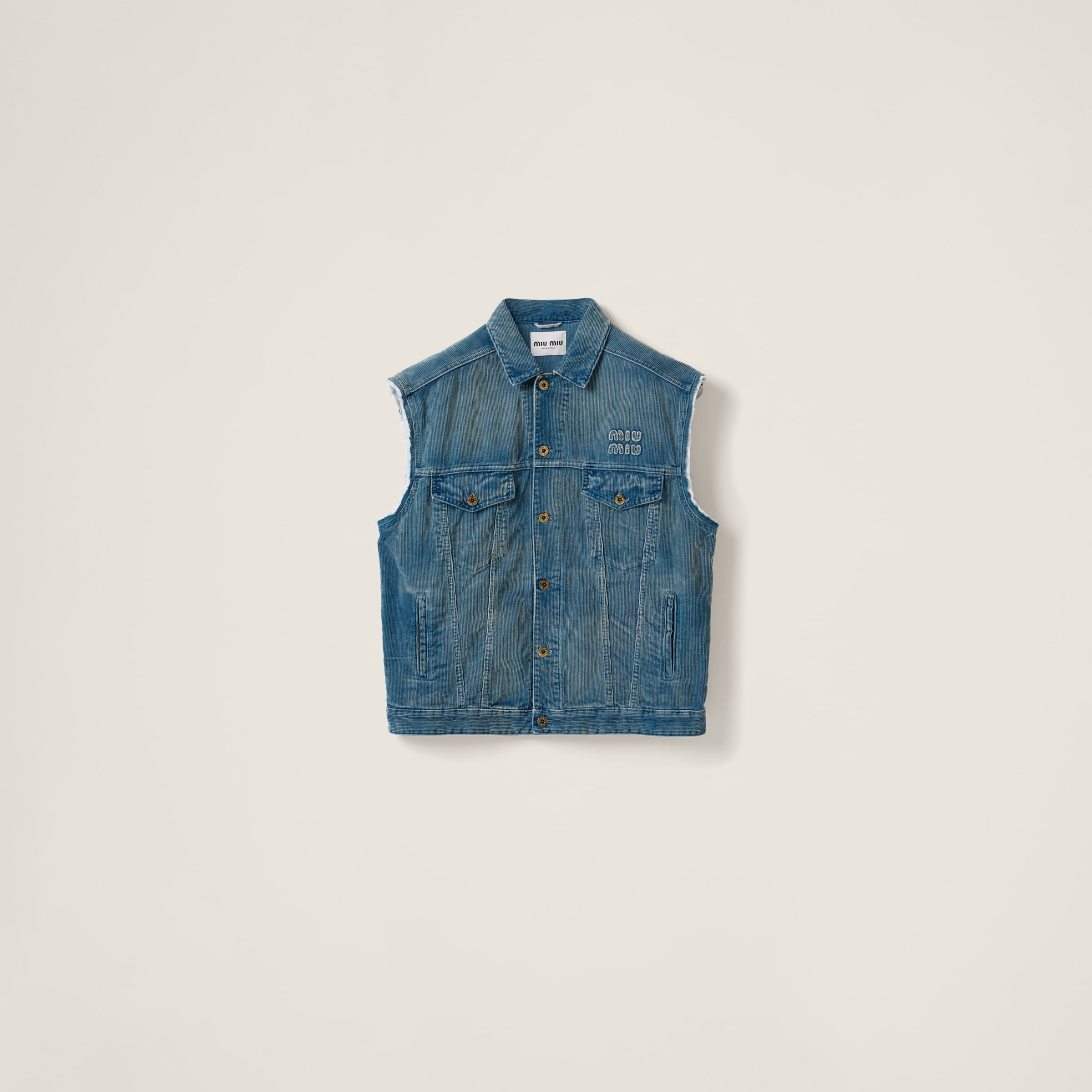 Washed corduroy vest - 1