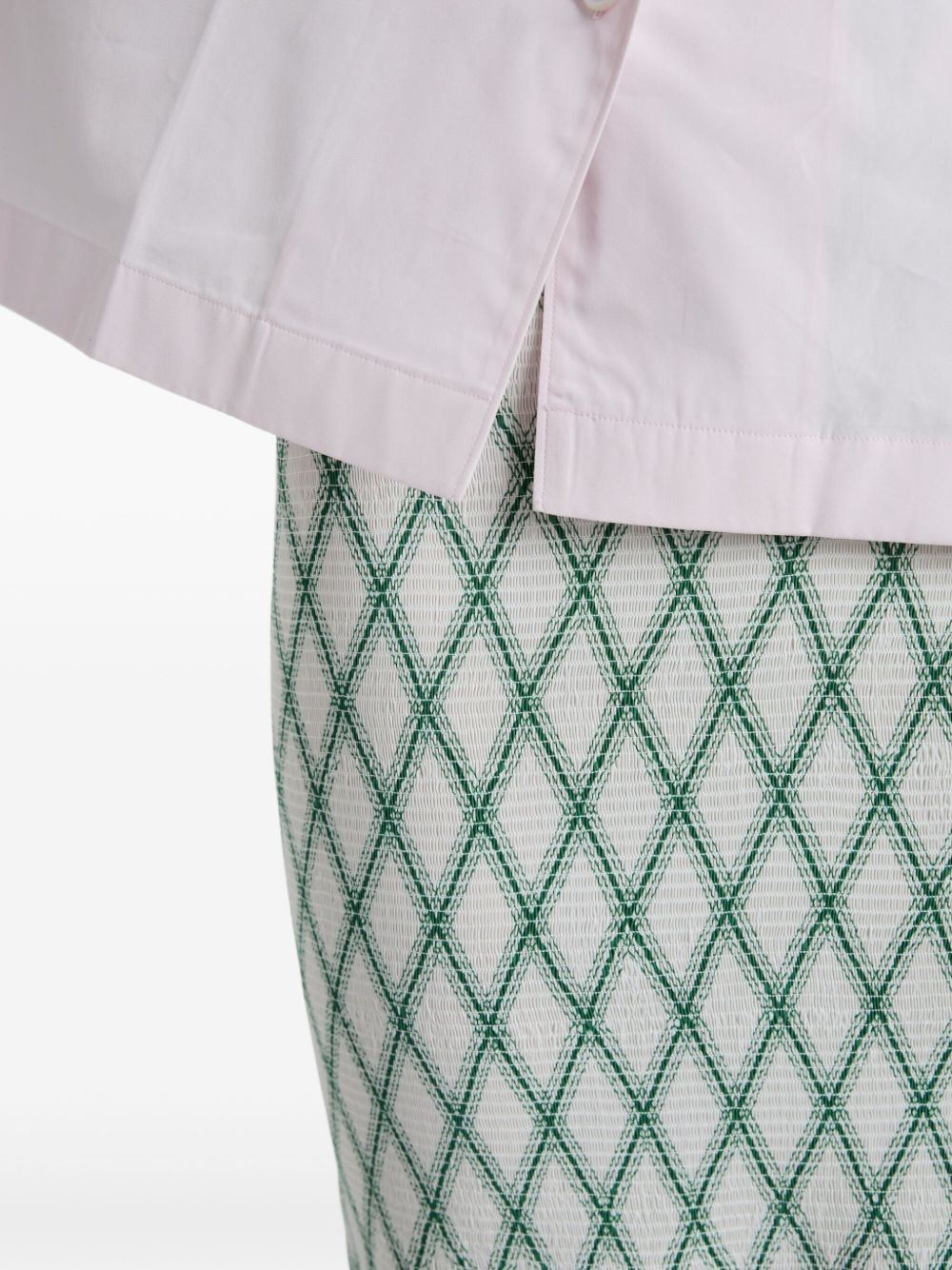 patterned cotton midi skirt - 4