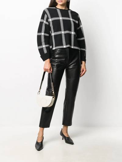 Stella McCartney   windowpane check print sweatshirt   outlook