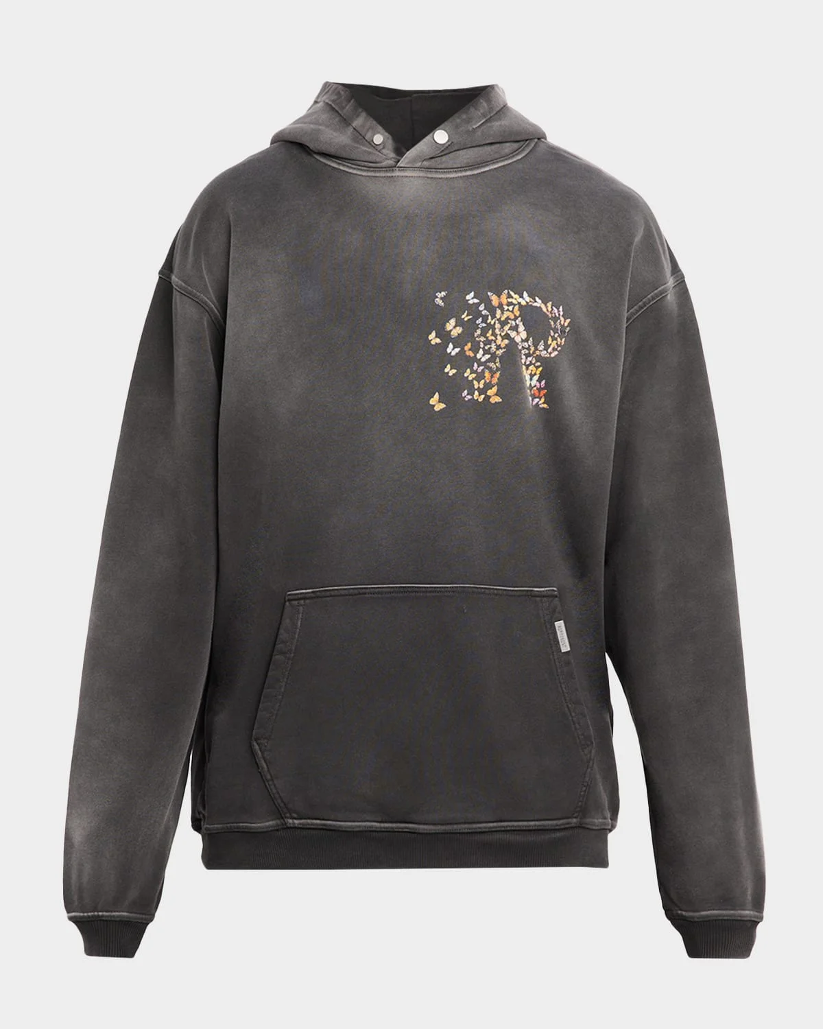 Men & apos;s Butterfly Initial Faded Cotton Hoodie - 1