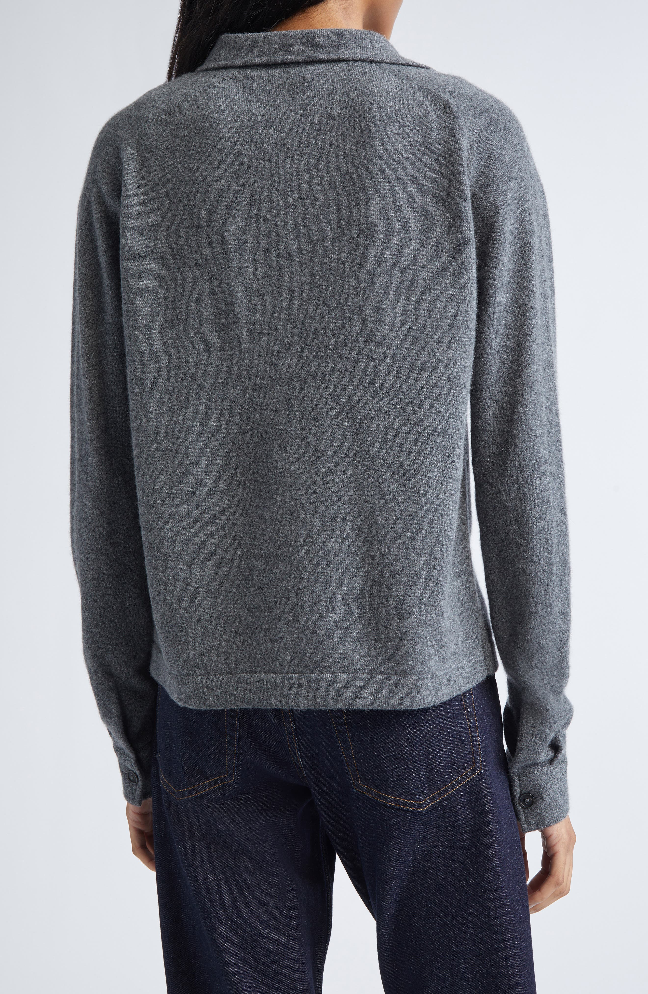 TOTEME Cashmere Cardigan in Dark Grey Melange at Nordstrom - 2