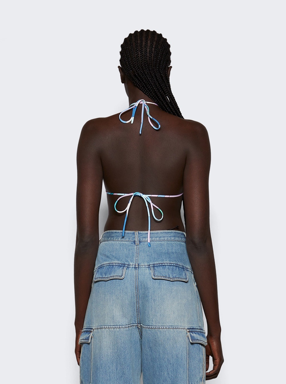 Denim Crop Top Blue Medio - 5