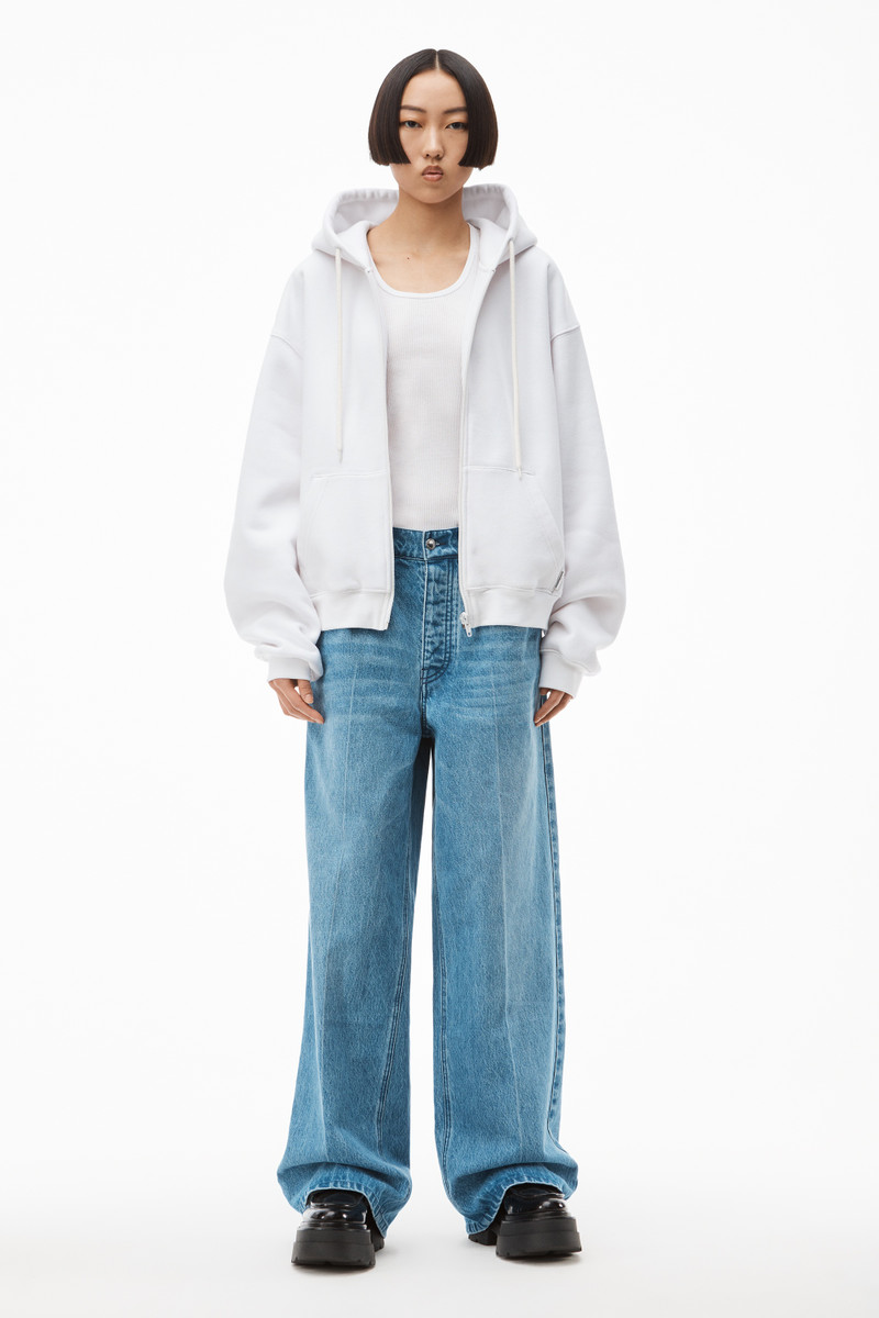 Alexander Wang ZIP HOODIE IN DENSE FLEECE outlook