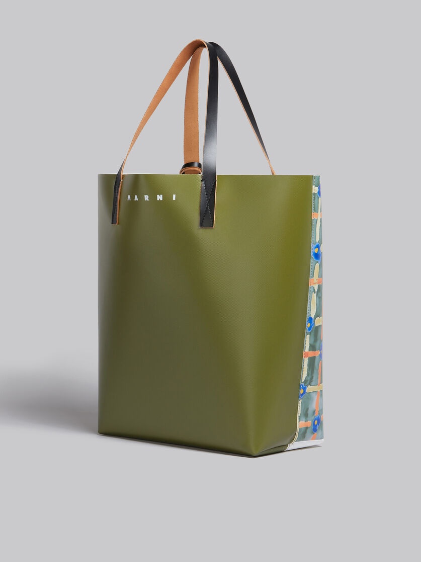 GREEN TOTE WITH SARABAND PRINT - 2