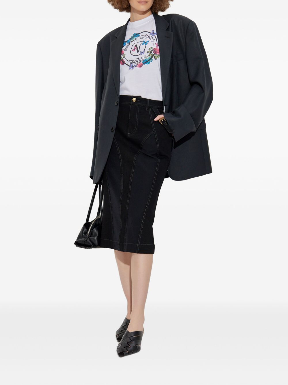 floral-butterfly print T-shirt - 2
