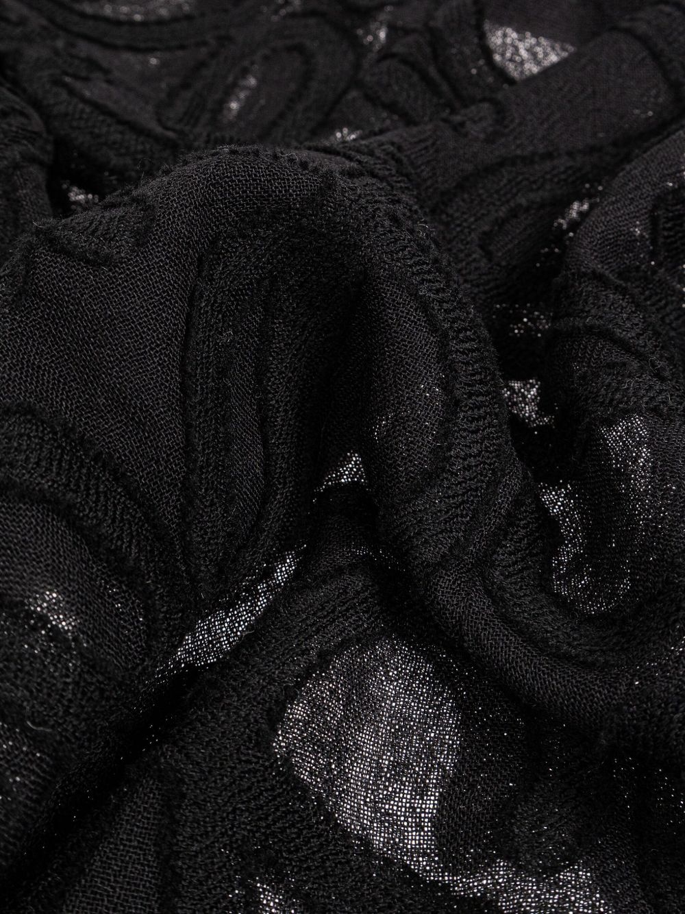 Anagram-pattern wool scarf - 3