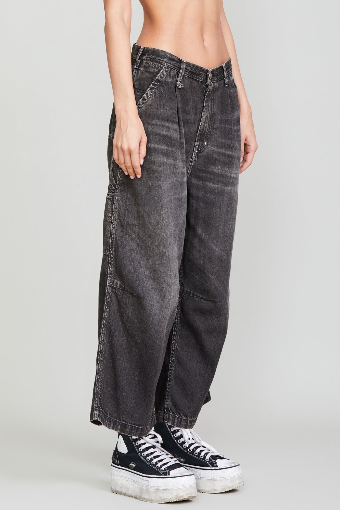 CROPPED WIDELEG CARPENTER PANT - ELLERY BLACK - 4