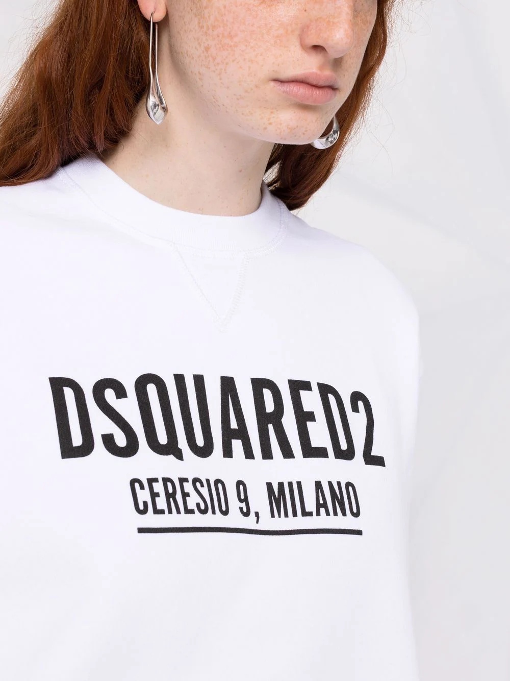 logo print crew neck sweatshirt - 3
