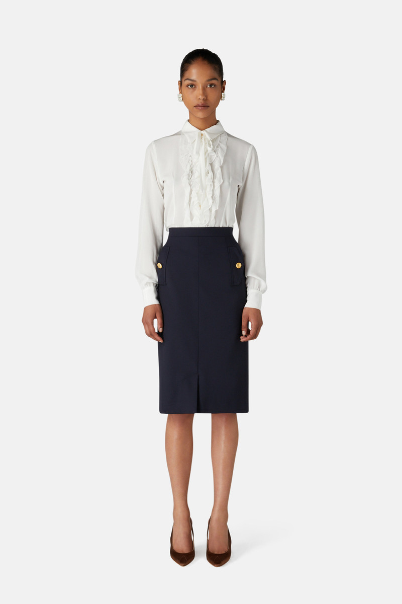 Alessandra Rich LIGHT WOOL SKIRT outlook