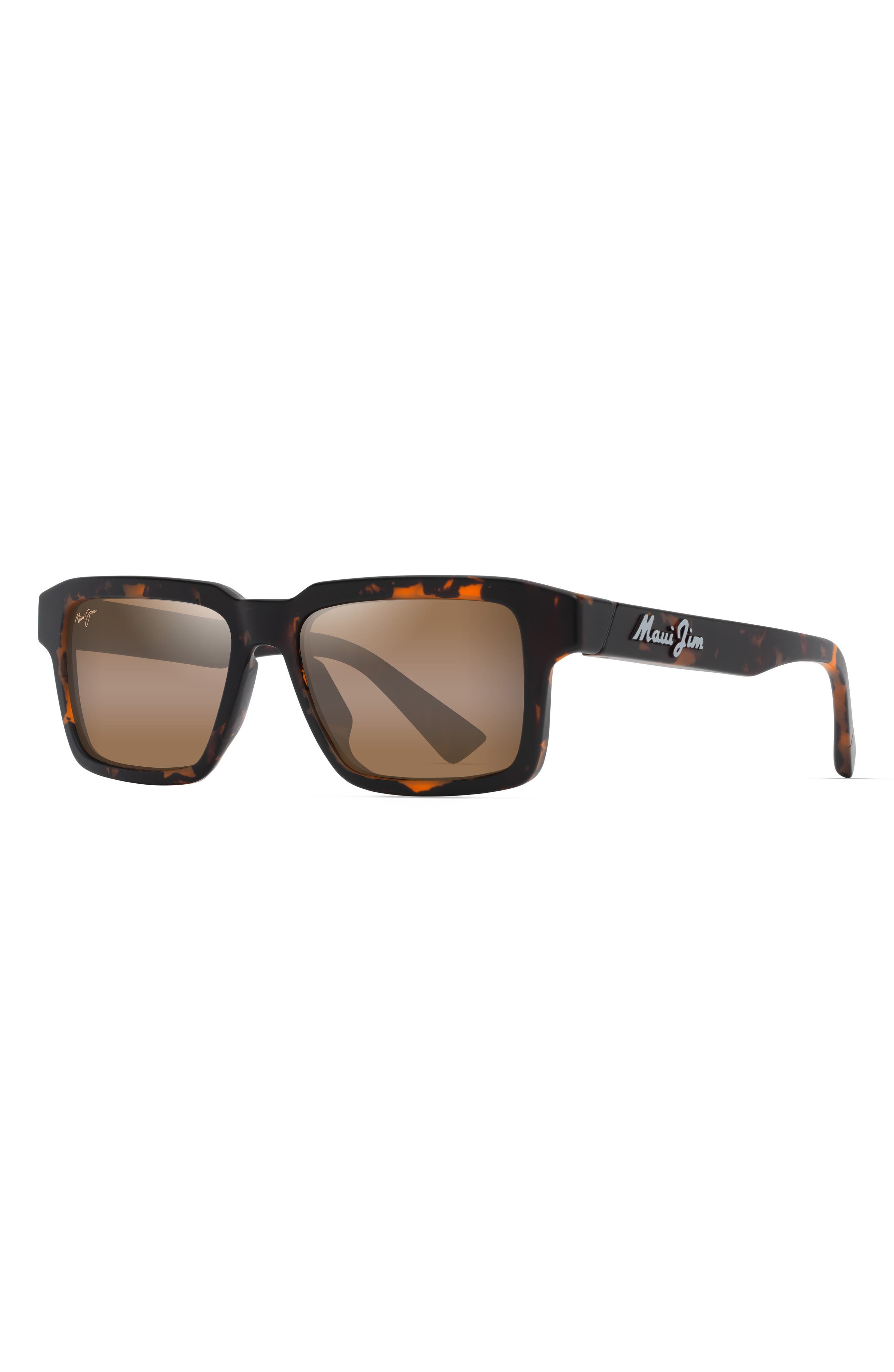 Maui Jim Kahiko 53mm PolarizedPlus2® Gradient Square Sunglasses in Matte Dark Havana at Nordstrom - 2