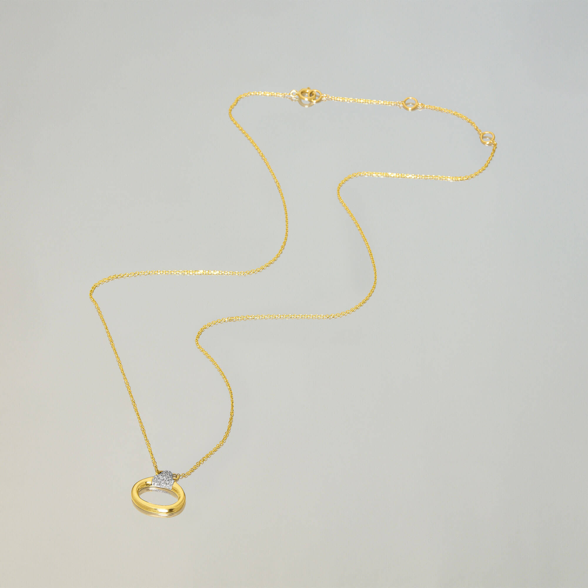 Diamond Horsebit Necklace - 4