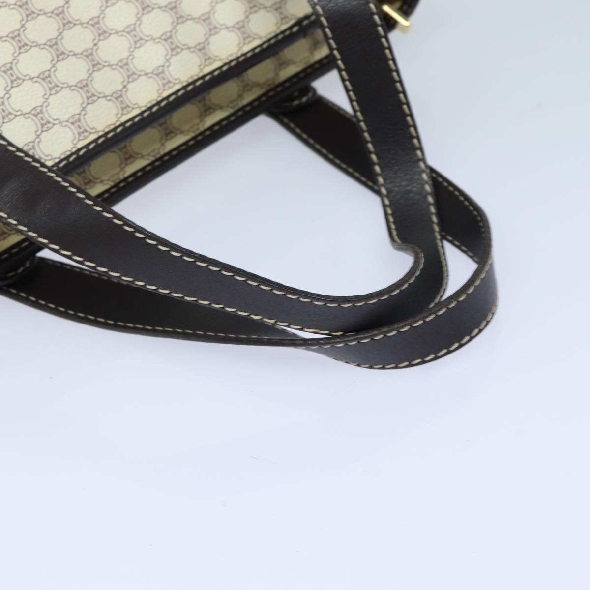 CELINE Macadam Canvas Hand Bag Pvc White - 7