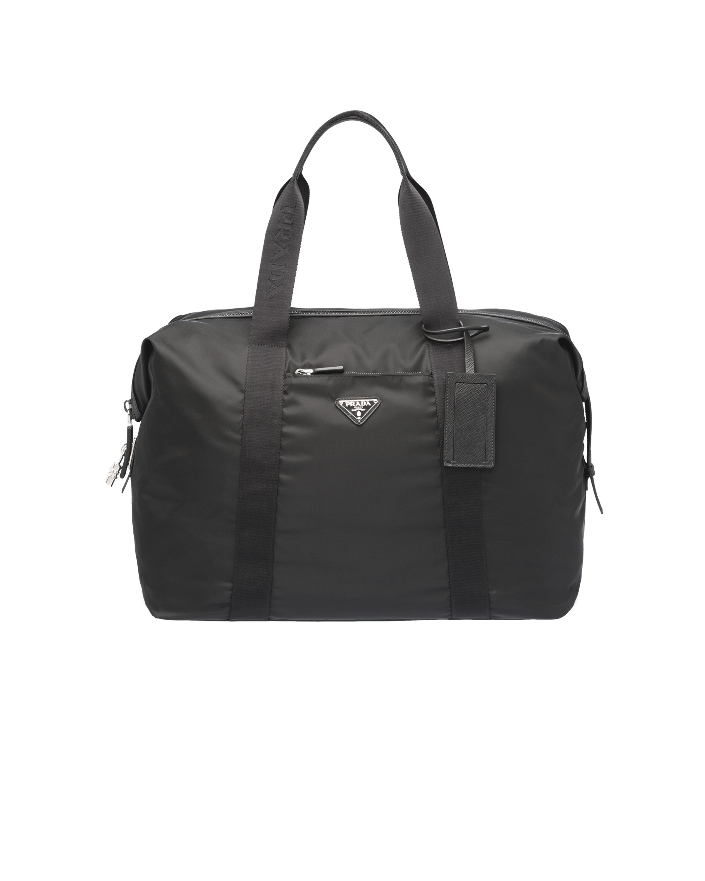 Re-Nylon and Saffiano leather duffle bag - 1