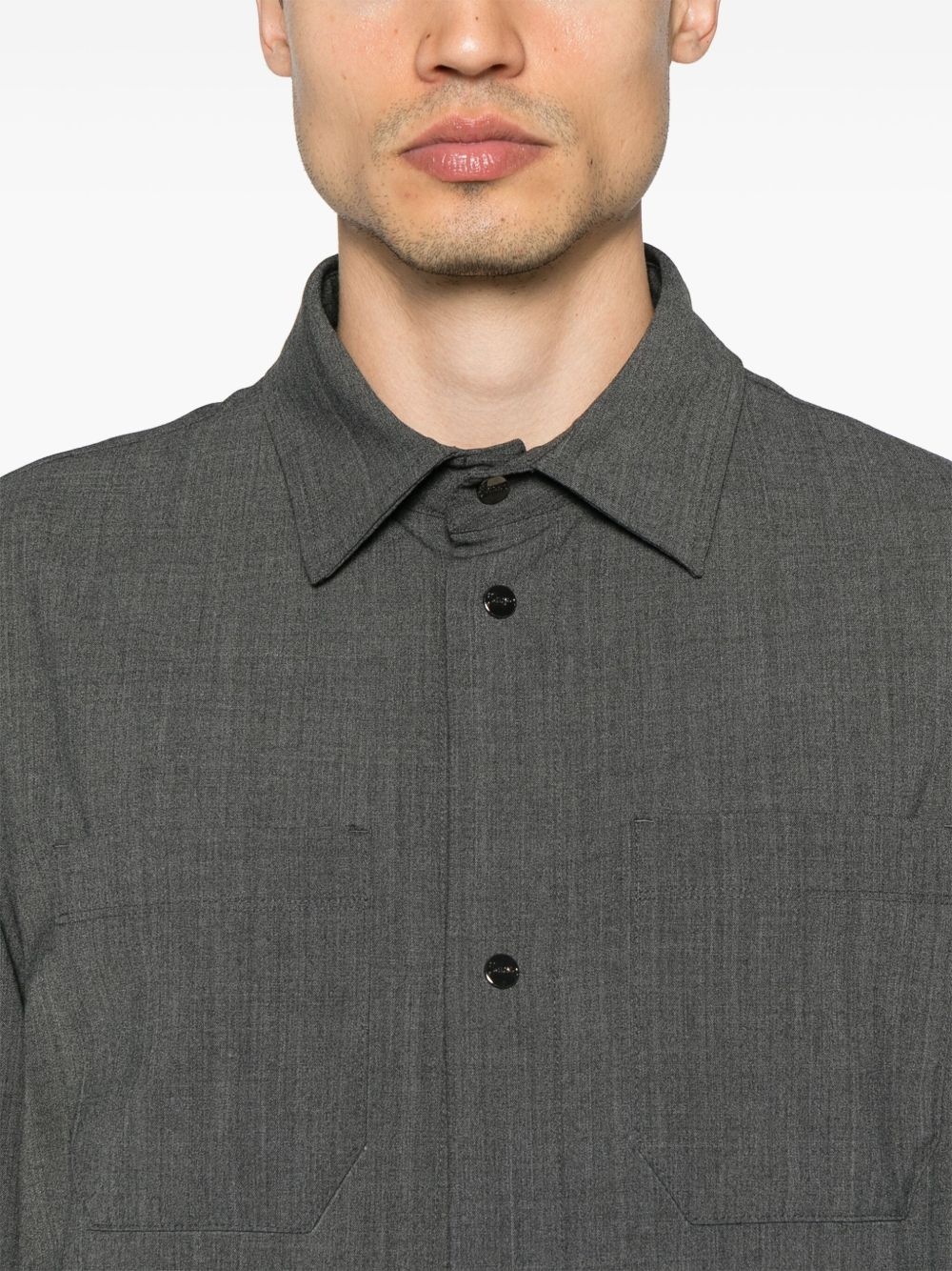 interlock-weave shirt jacket - 5
