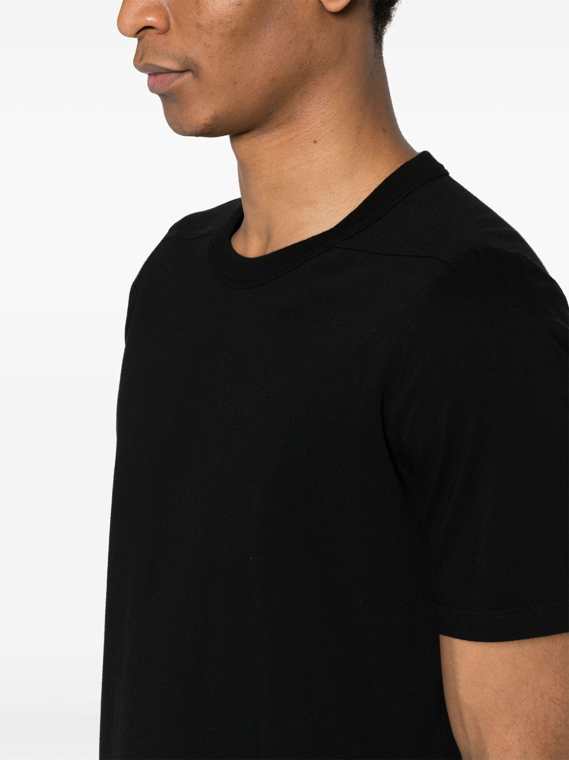 Black Crew Neck Organic Cotton T-Shirt - 5