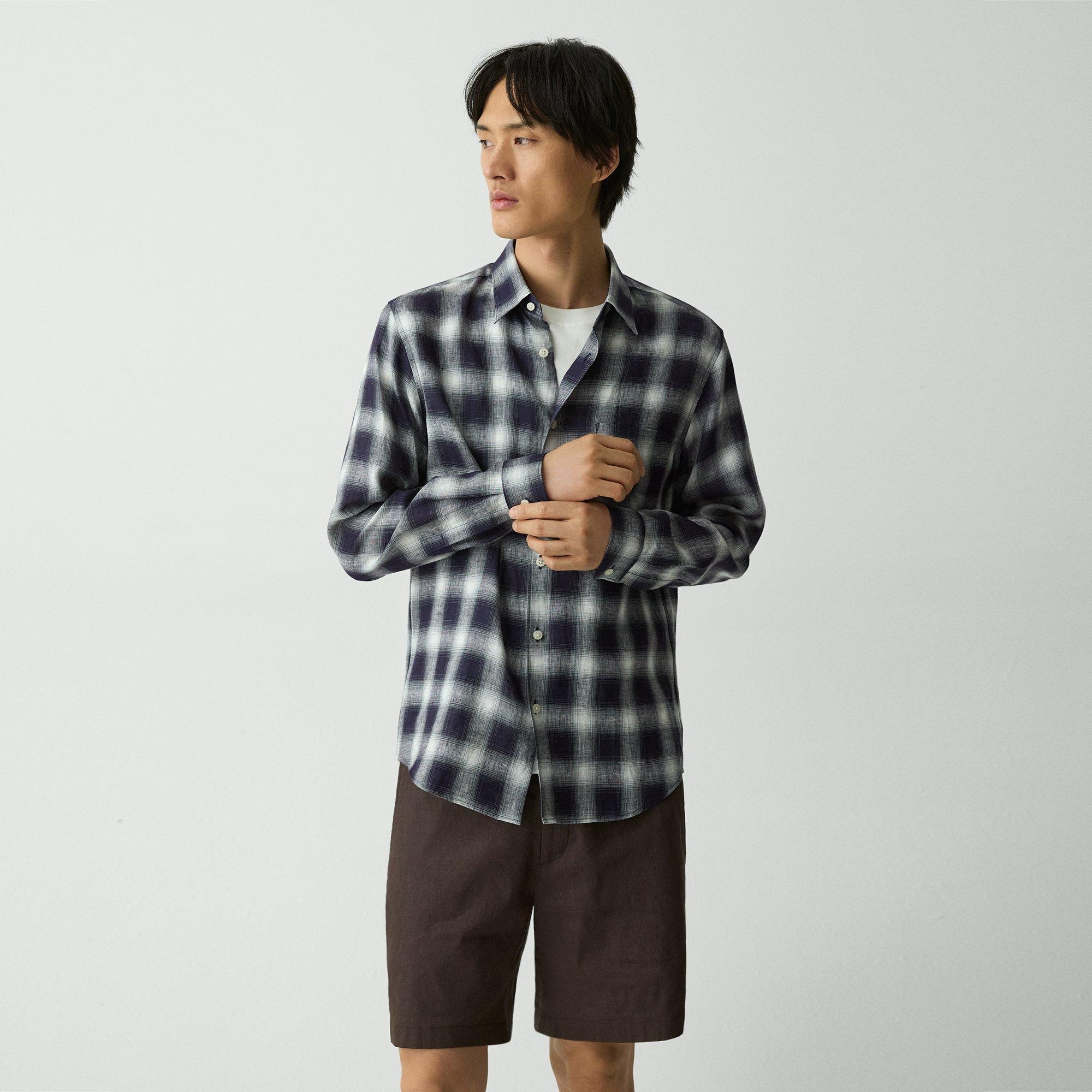 Irving Shirt in Ombré Check Linen - 2