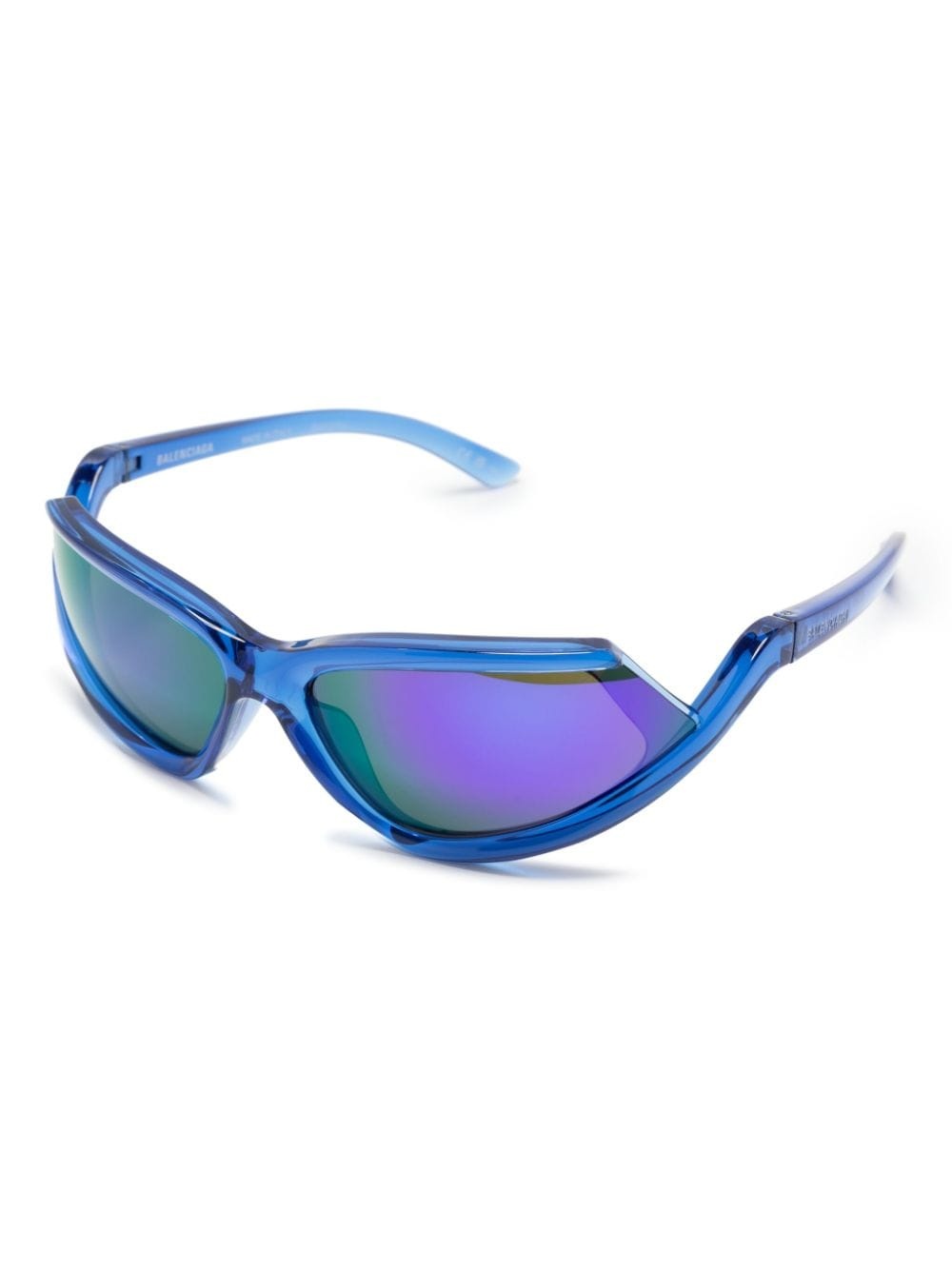 shield-frame mirrored sunglasses - 2