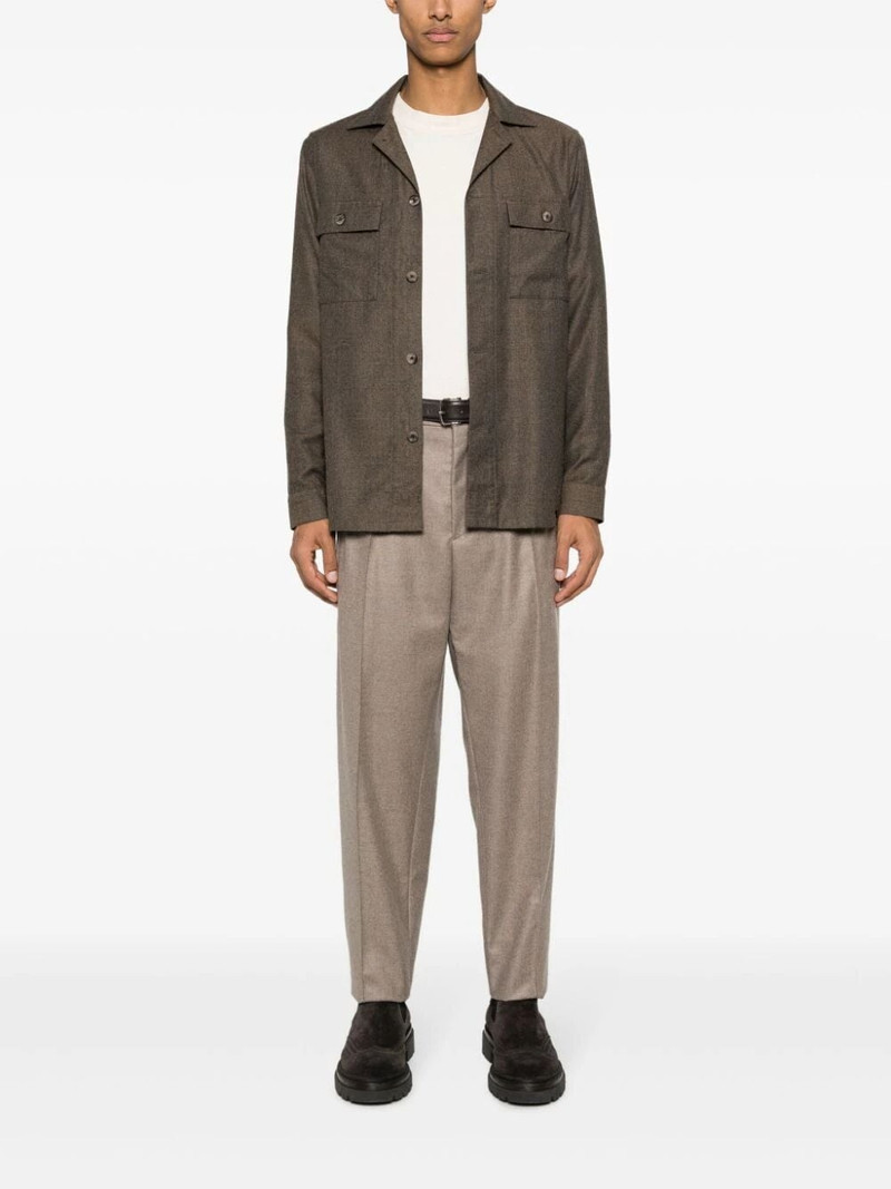 GIORGIO ARMANI high-waist cashmere tapered trousers outlook