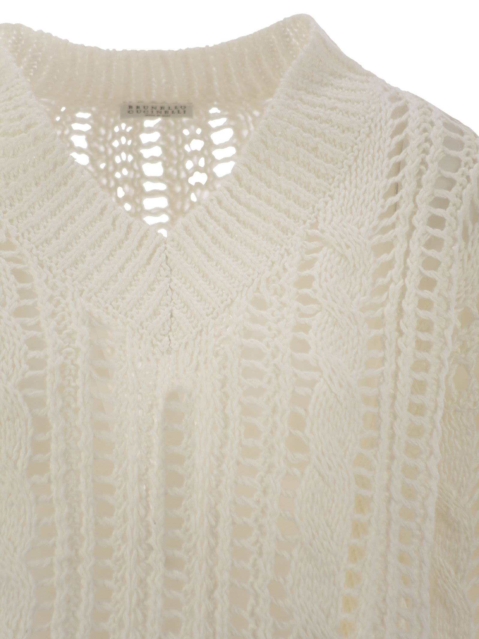 Brunello Cucinelli Women Cable & Mesh Jute And Cotton Jersey - 4