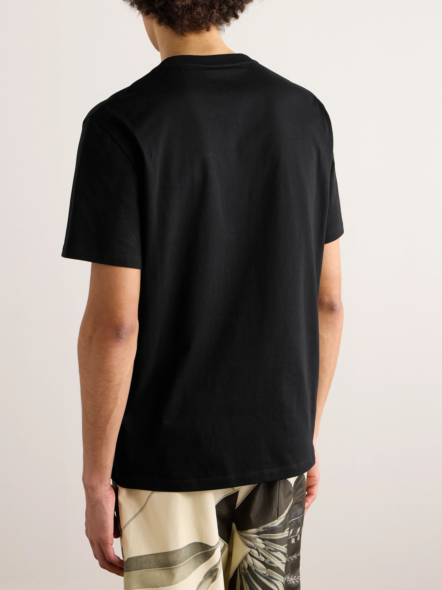 + Paula's Ibiza Logo-Appliquéd Cotton-Jersey T-Shirt Black - 3