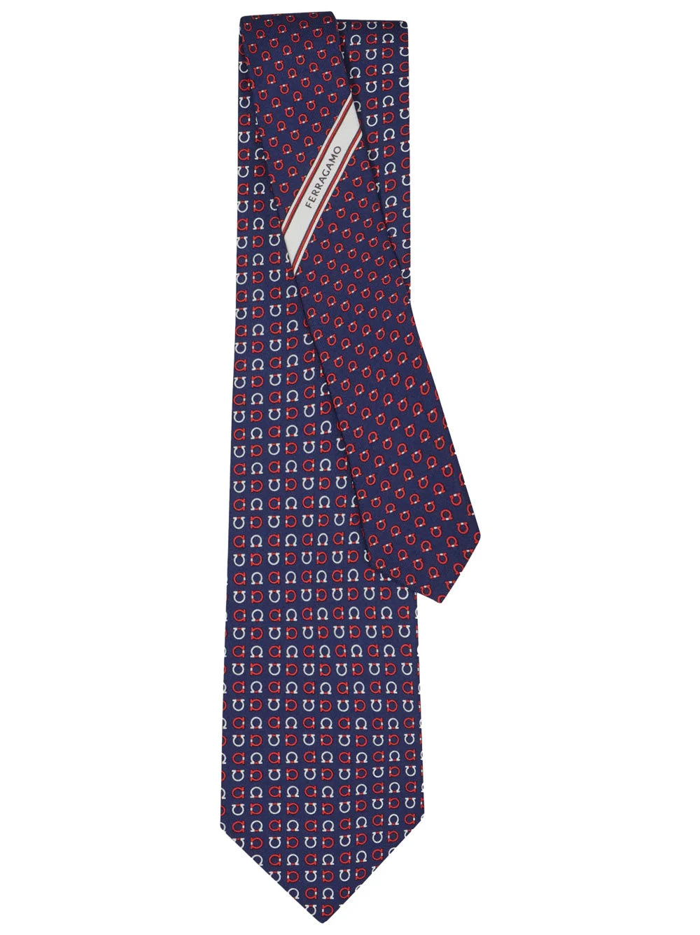 Ferragamo Men Gancini Print Silk Tie - 1
